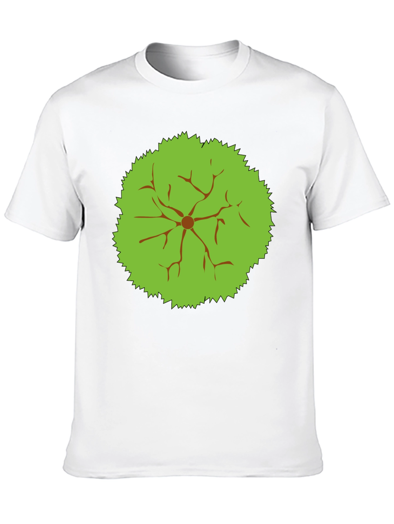 Abstract Tree Top Graphic Tee - Black