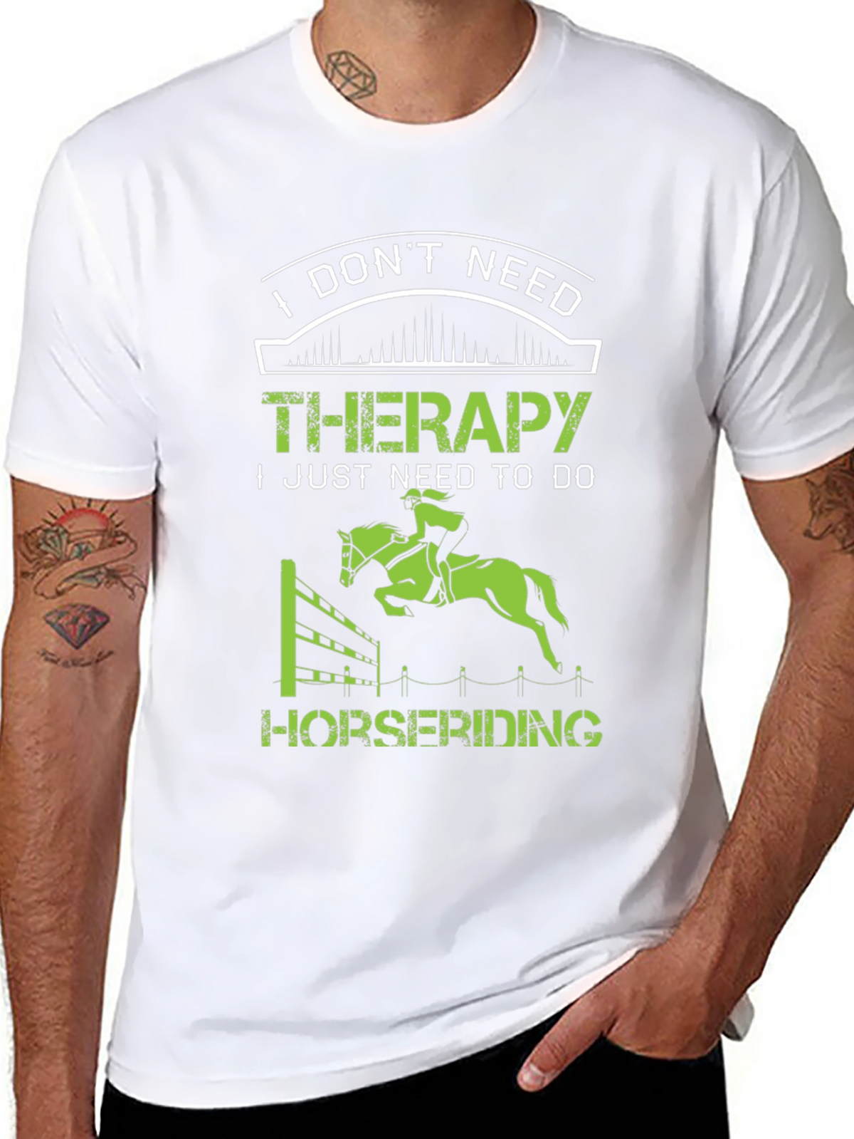 I Dont Need Therapy Horse Riding Graphic T-Shirt