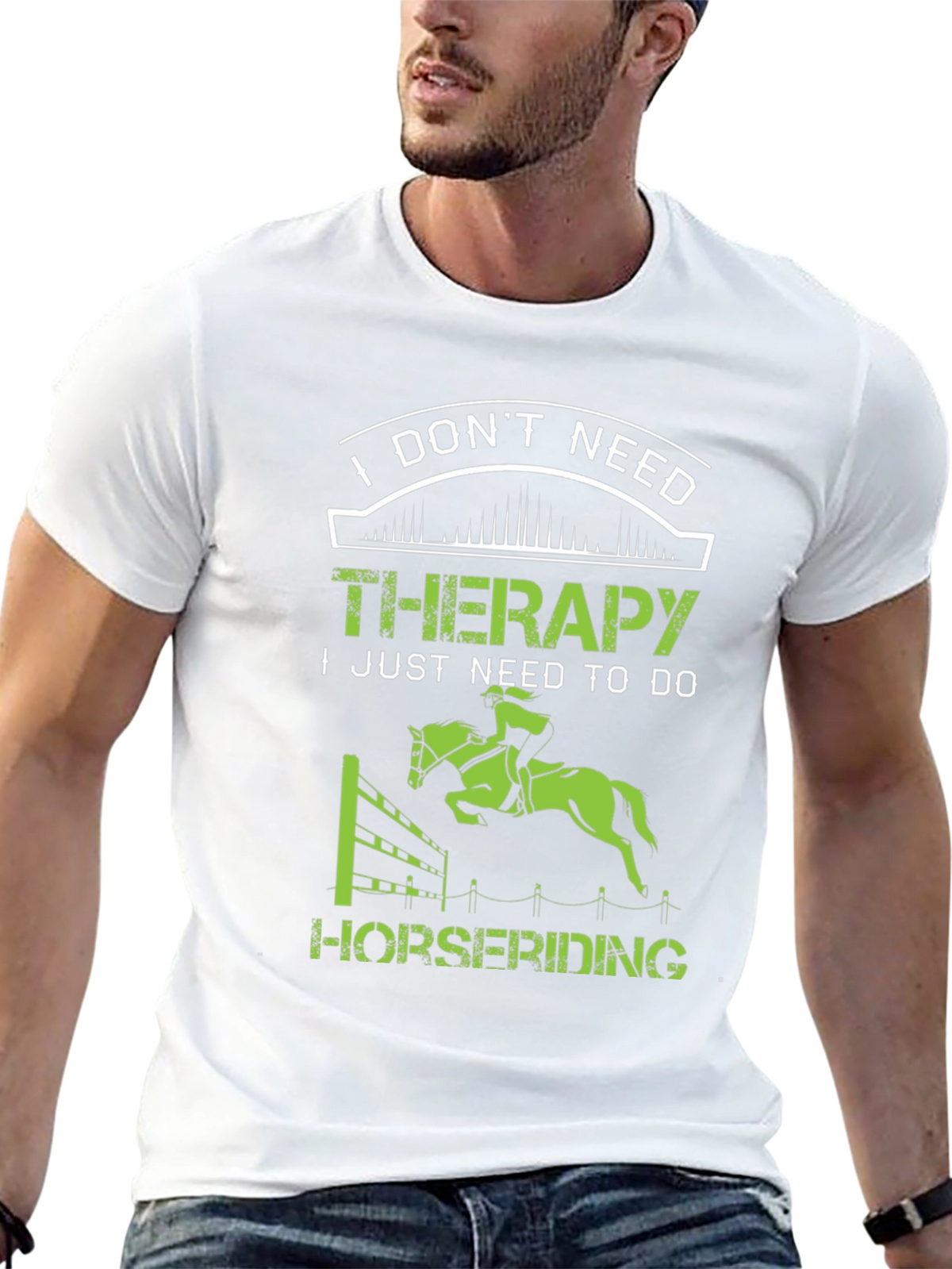 I Dont Need Therapy Horse Riding Graphic T-Shirt