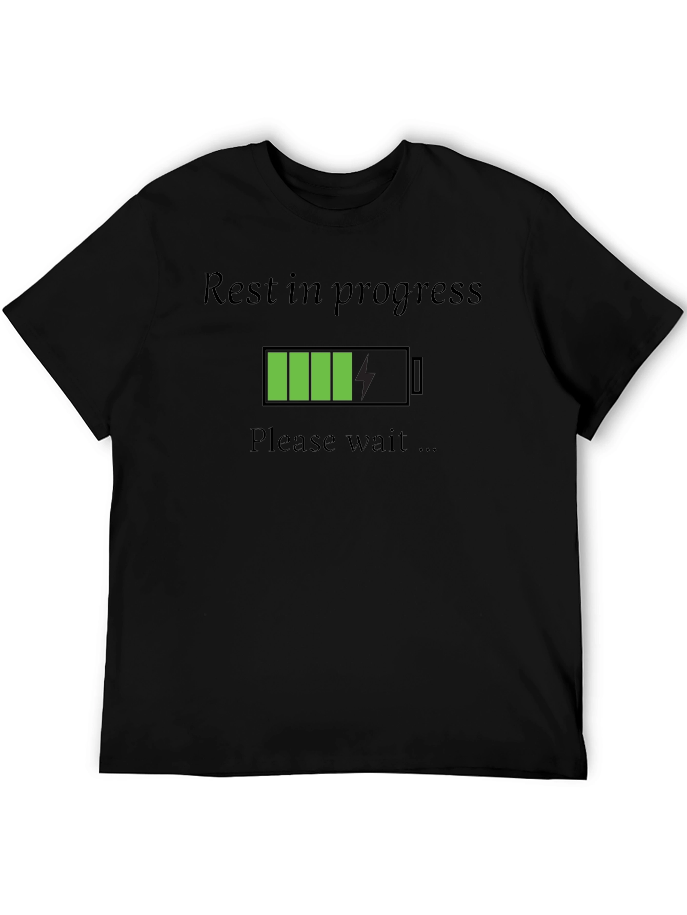 Rest in Progress Graphic T-Shirt - Black