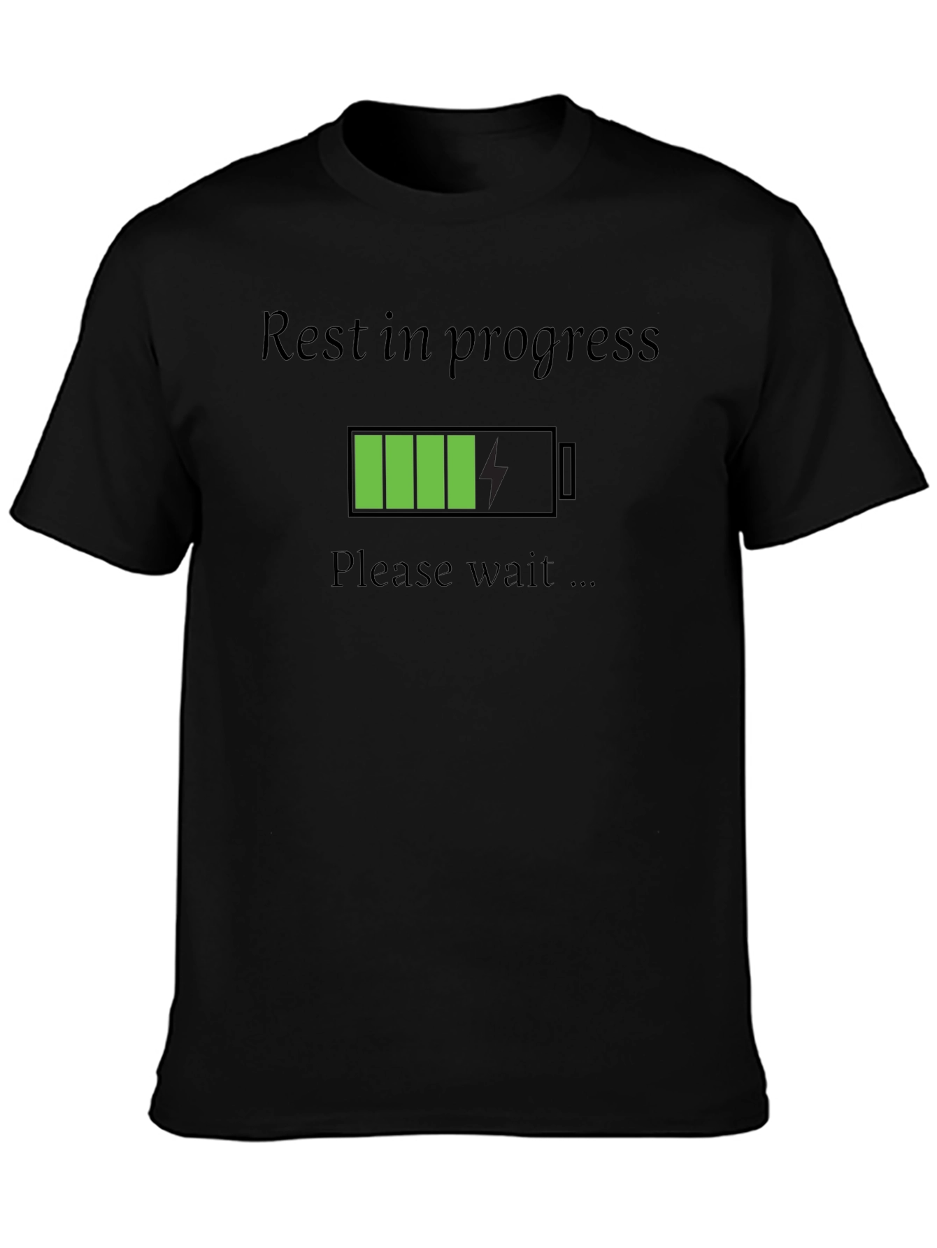 Rest in Progress Graphic T-Shirt - Black