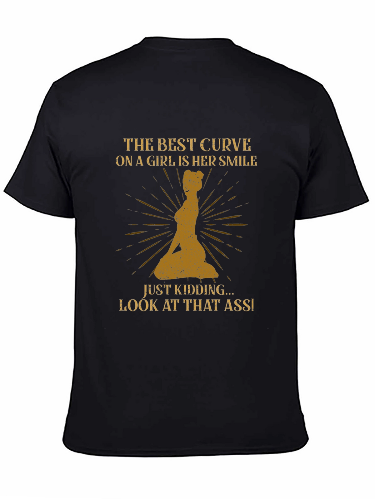 Humorous Slogan Graphic Tee - Best Curve