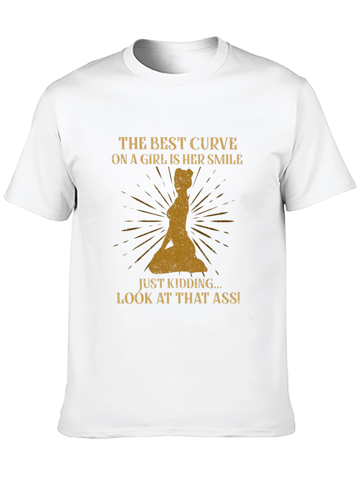 Humorous Slogan Graphic Tee - Best Curve