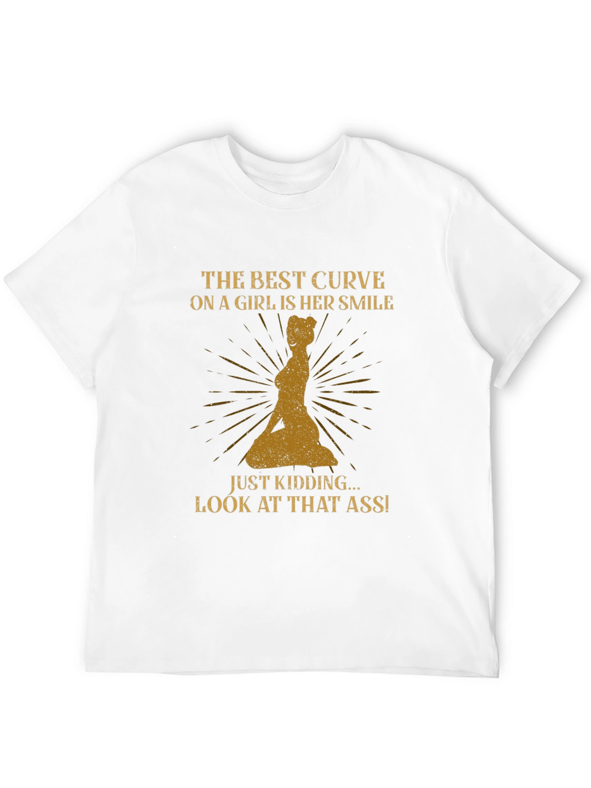 Humorous Slogan Graphic Tee - Best Curve