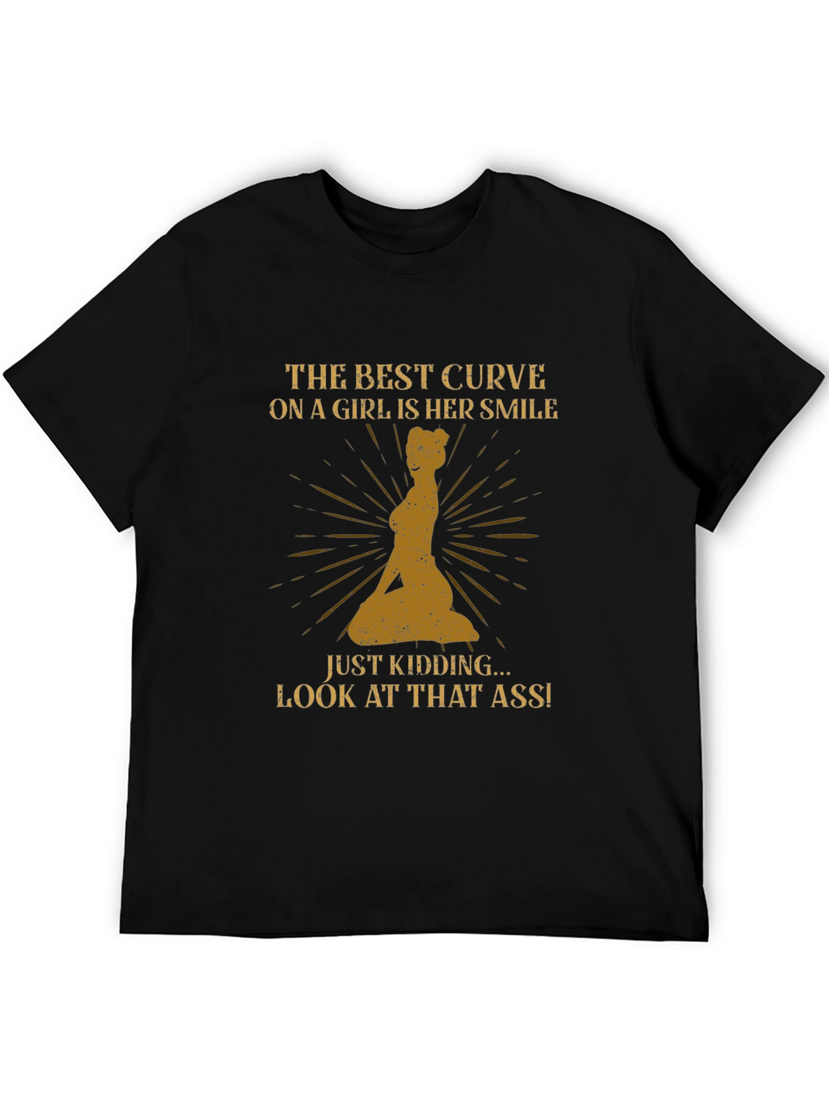 Humorous Slogan Graphic Tee - Best Curve