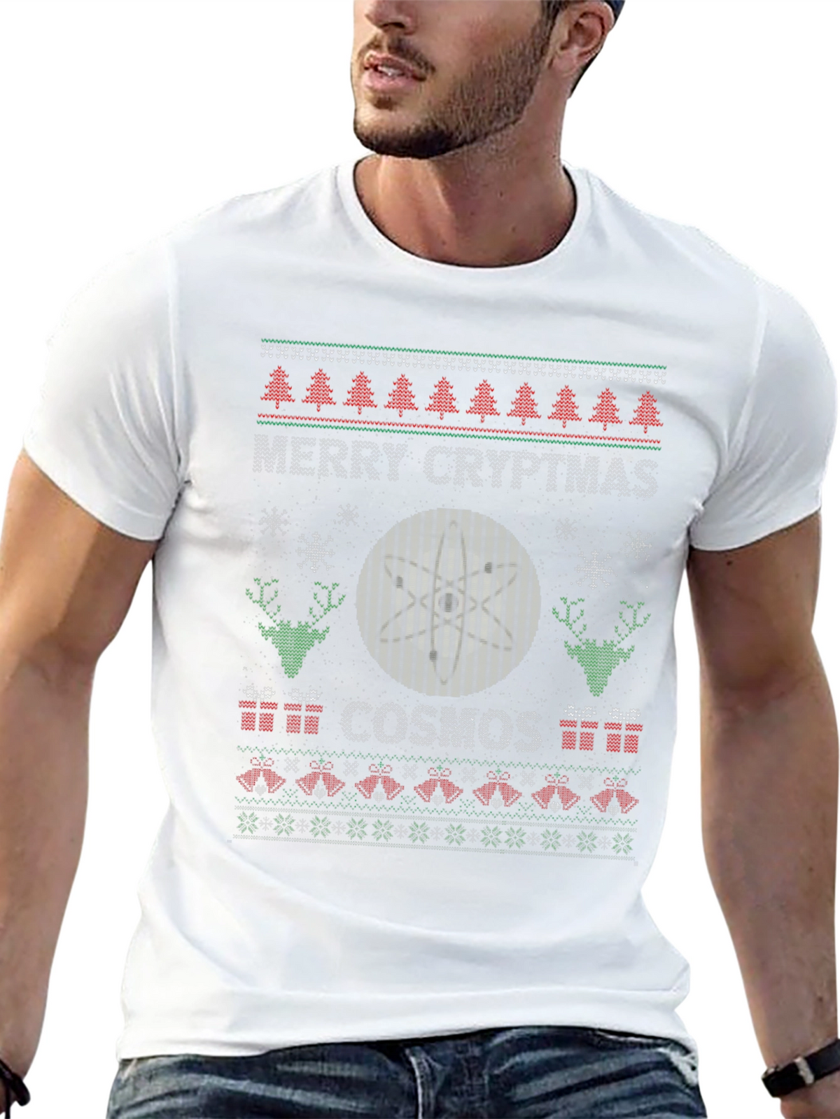 Merry Cryptmas Cosmos Ugly Christmas Sweater T-Shirt