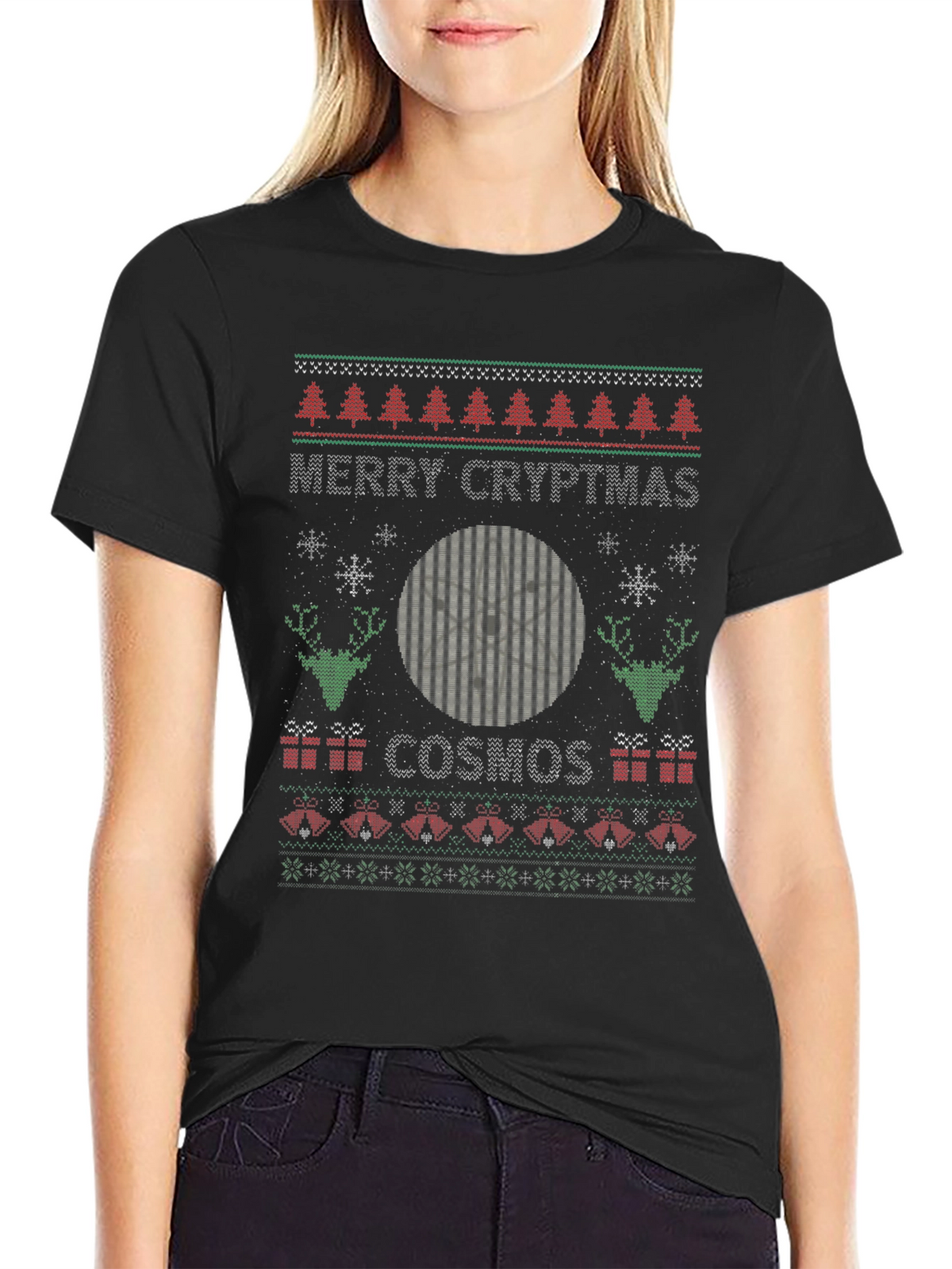 Merry Cryptmas Cosmos Ugly Christmas Sweater T-Shirt