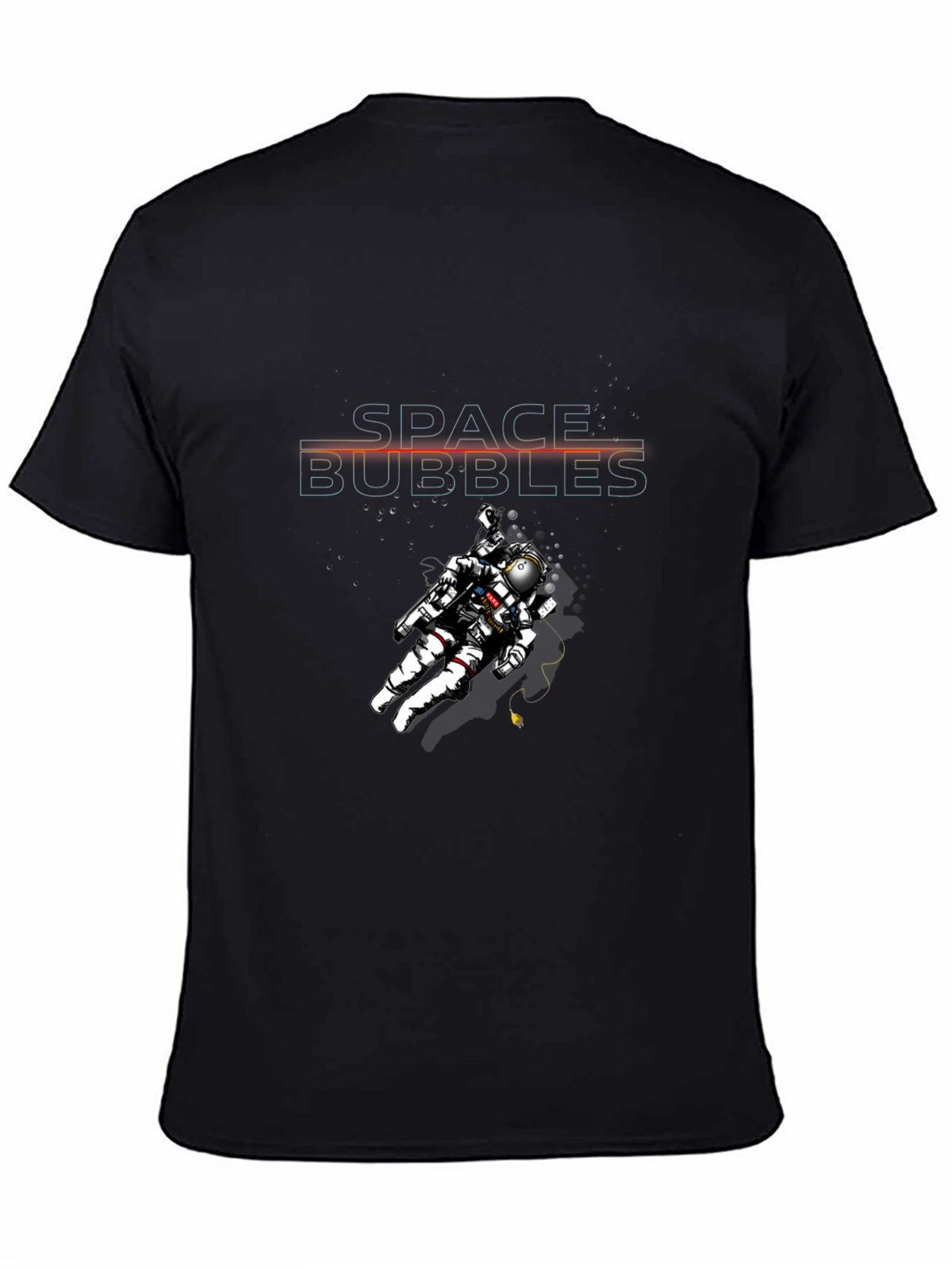 Space Bubbles Graphic T-Shirt - Unique Astronaut Design