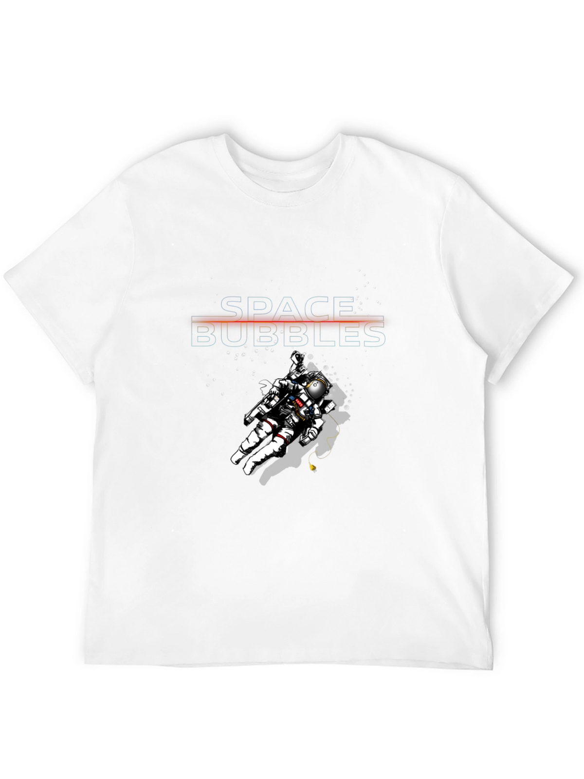 Space Bubbles Graphic T-Shirt - Unique Astronaut Design