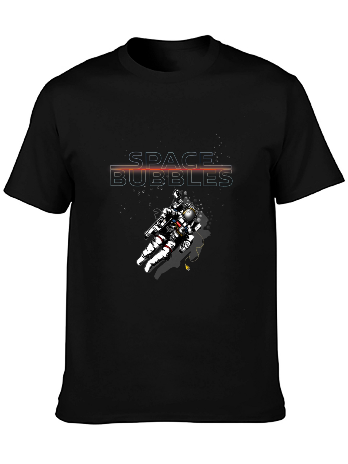 Space Bubbles Graphic T-Shirt - Unique Astronaut Design