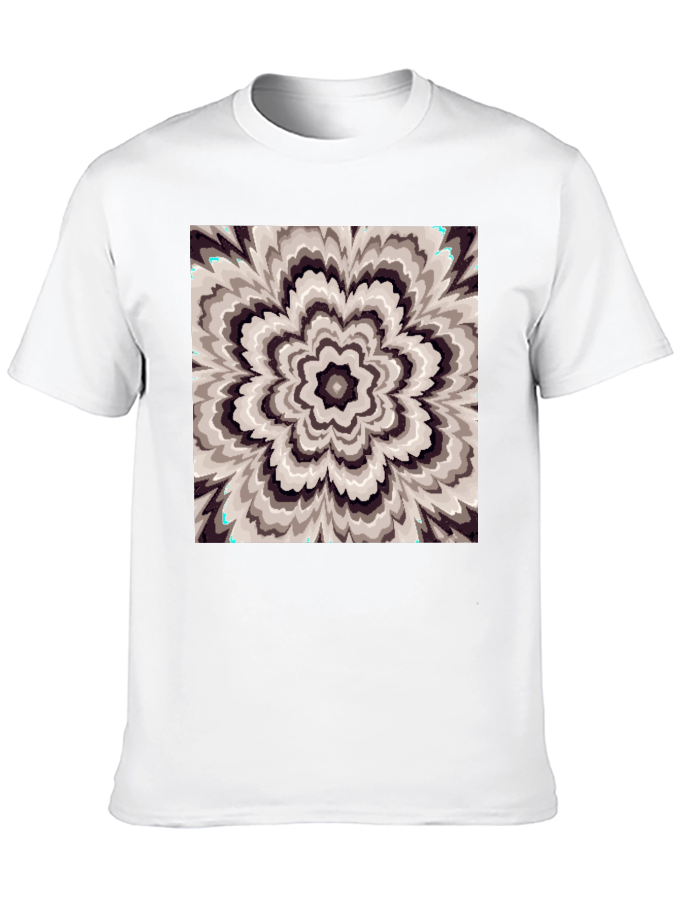 Abstract Floral Graphic Print T-Shirt - Black