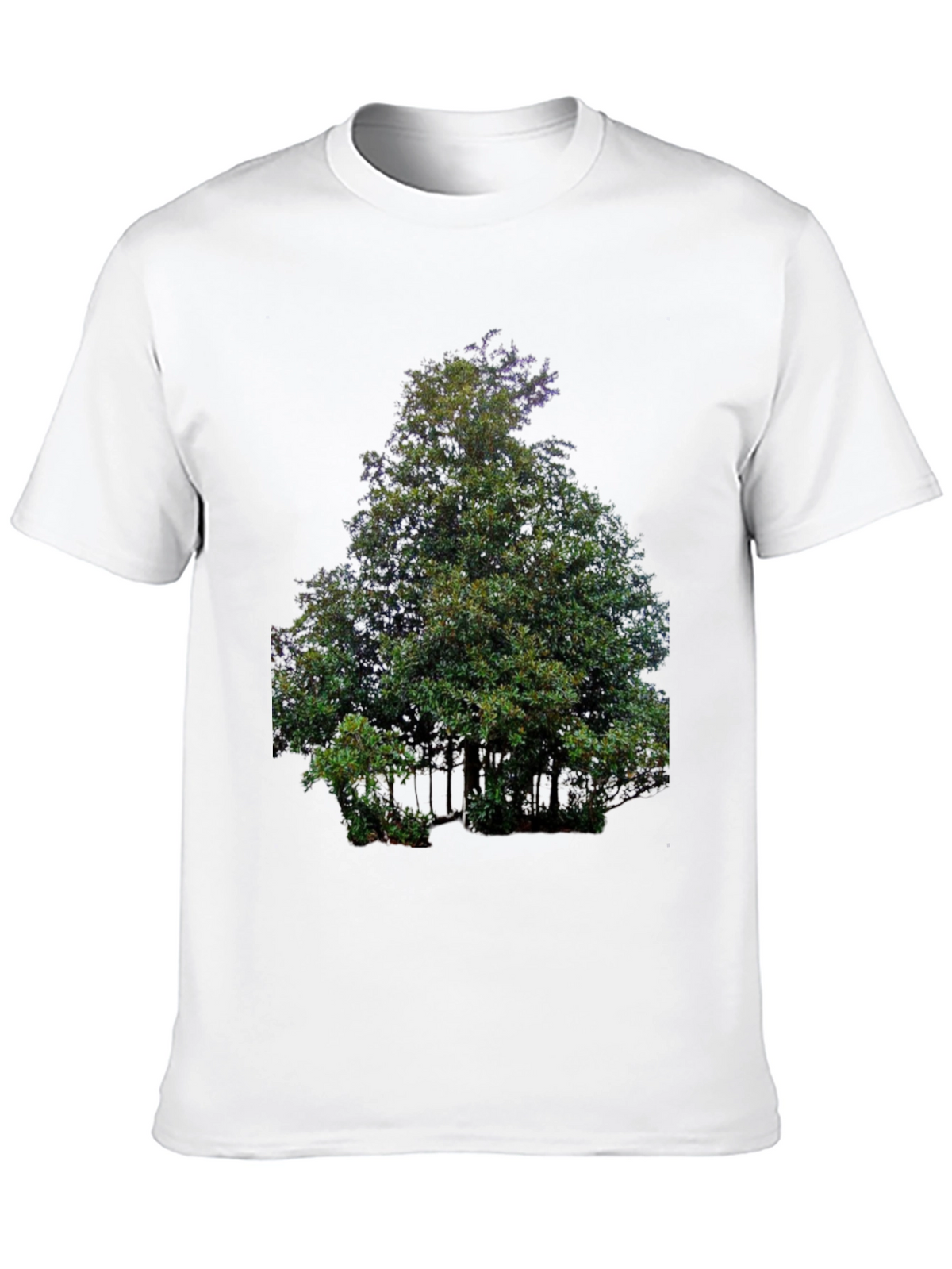 Nature Tree Graphic Print Black T-Shirt