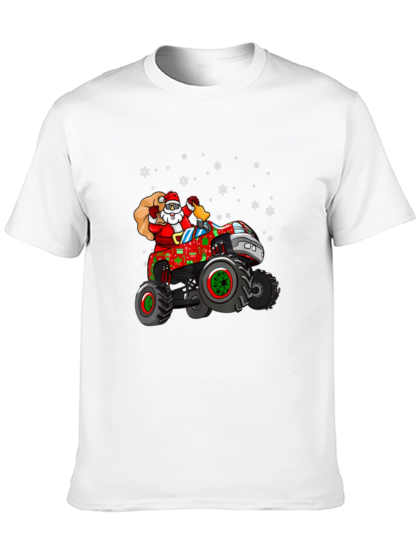 Santa Monster Truck Christmas T-Shirt
