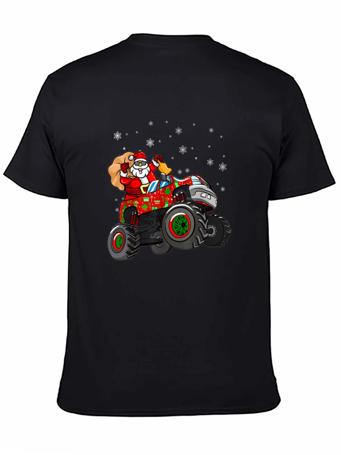 Santa Monster Truck Christmas T-Shirt