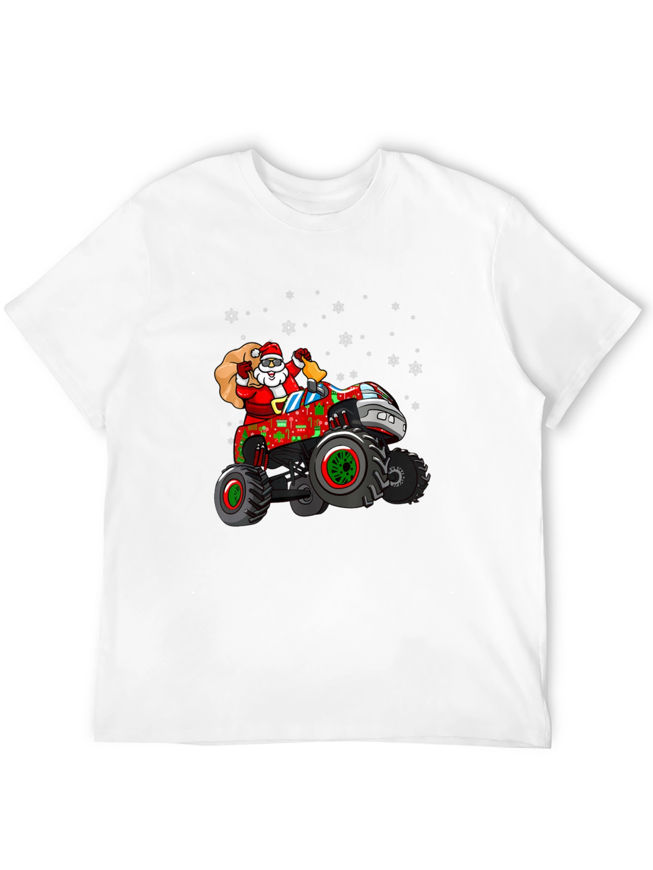 Santa Monster Truck Christmas T-Shirt