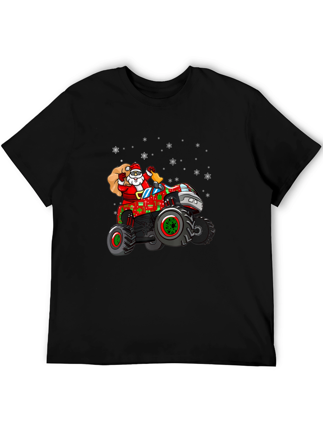 Santa Monster Truck Christmas T-Shirt