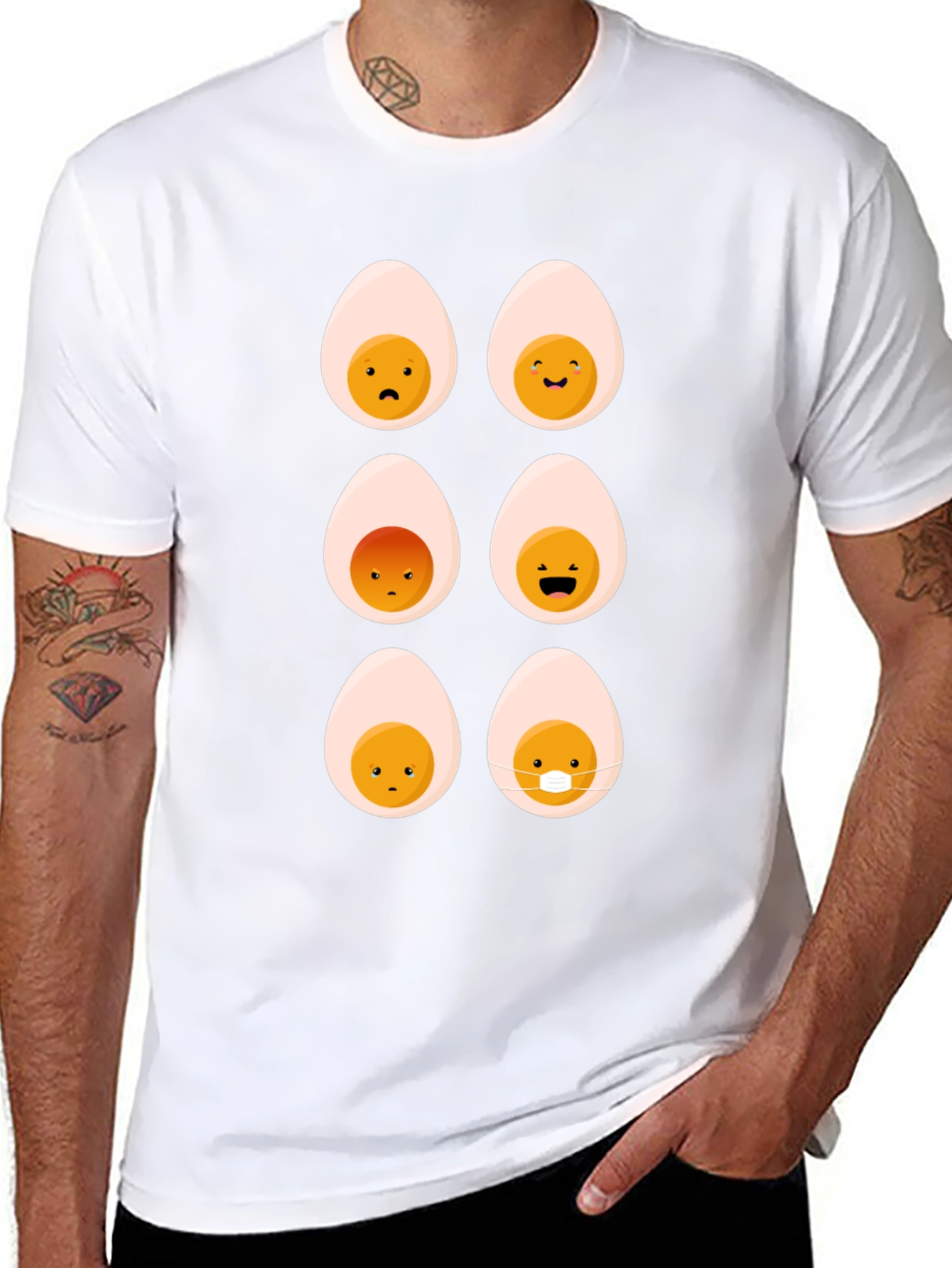 Egg-cellent Mood T-Shirt - Unique Emoji Graphic Tee