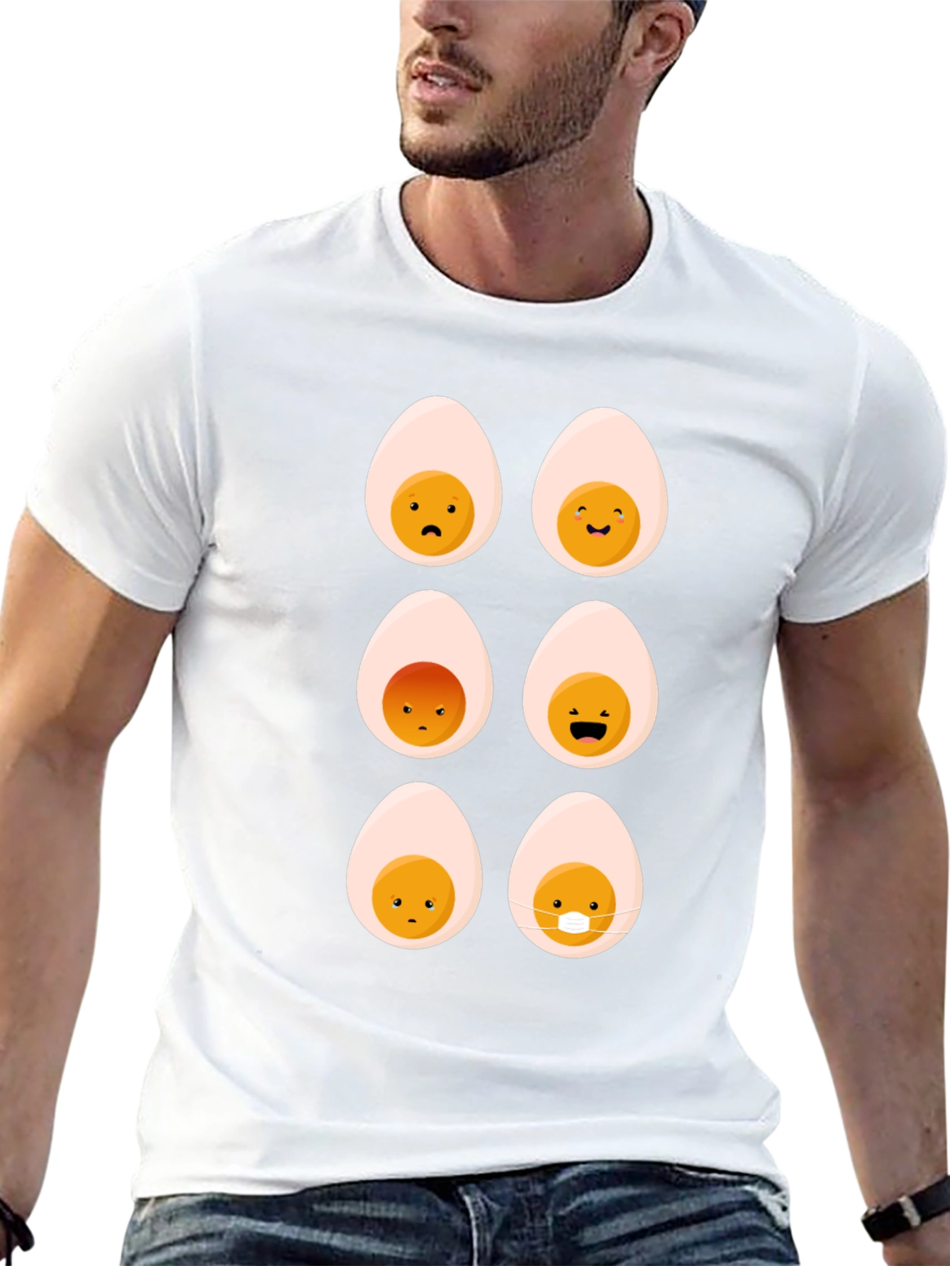 Egg-cellent Mood T-Shirt - Unique Emoji Graphic Tee