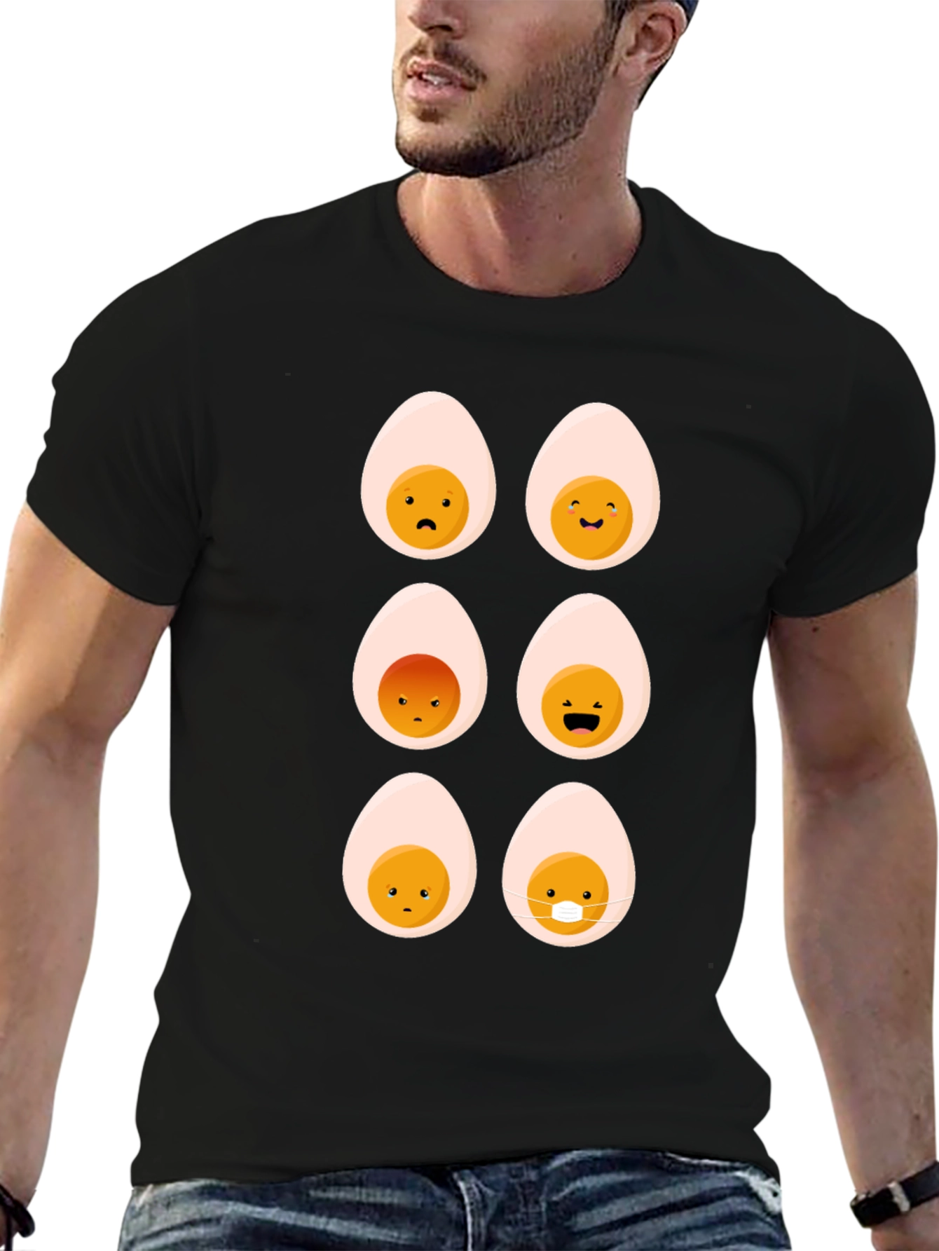 Egg-cellent Mood T-Shirt - Unique Emoji Graphic Tee