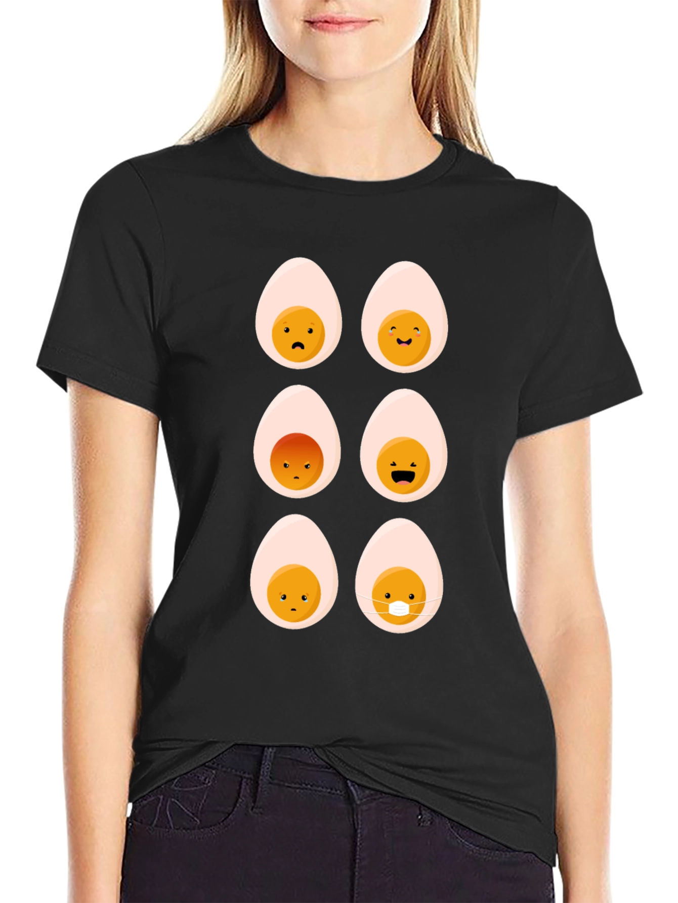 Egg-cellent Mood T-Shirt - Unique Emoji Graphic Tee