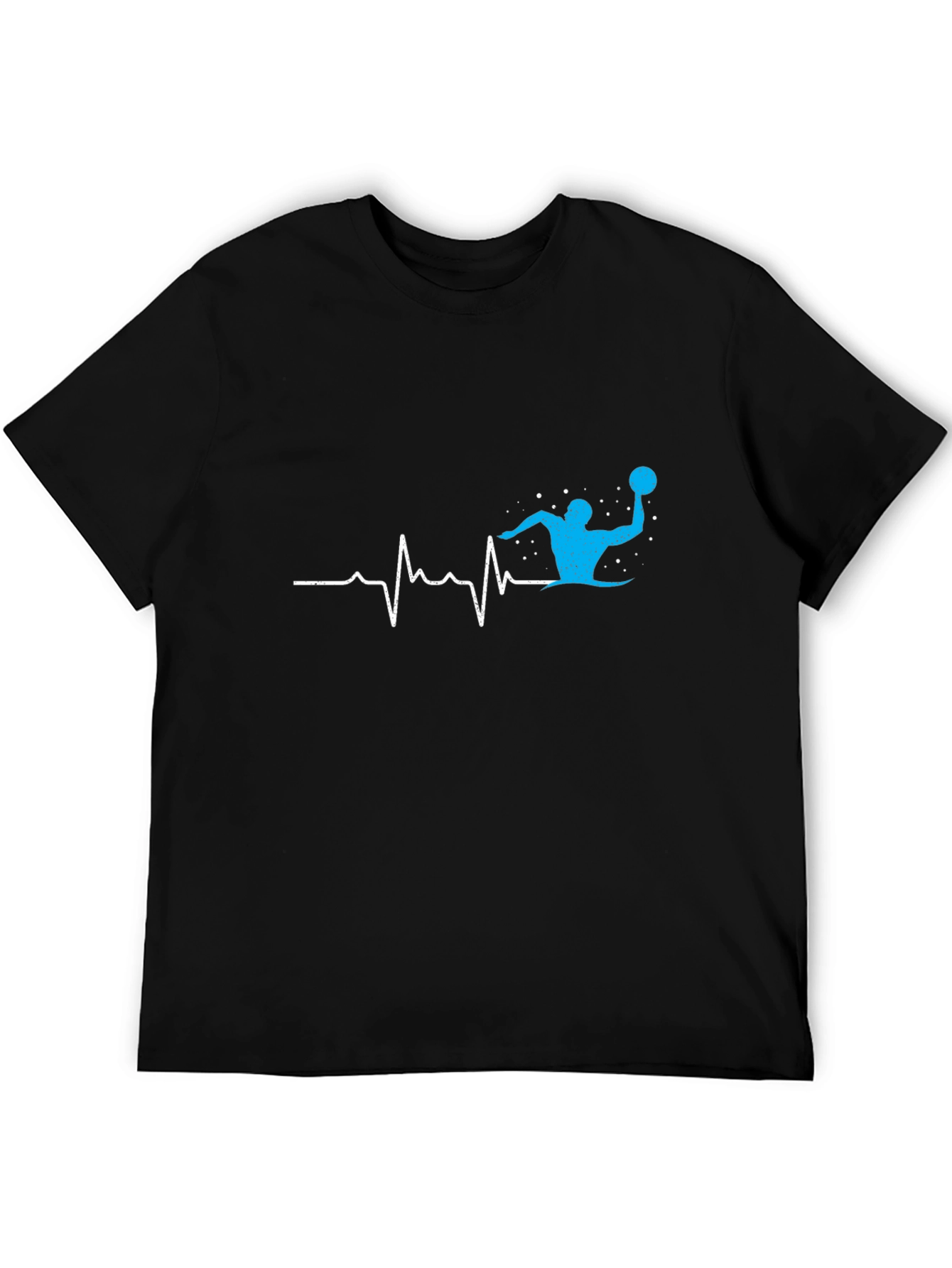 Water Polo Heartbeat T-Shirt - Black