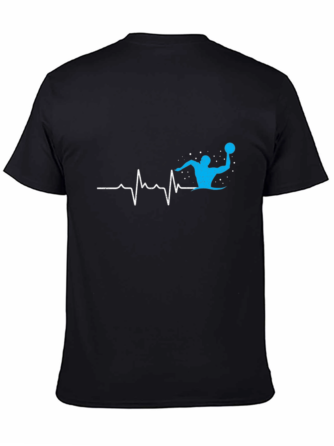 Water Polo Heartbeat T-Shirt - Black