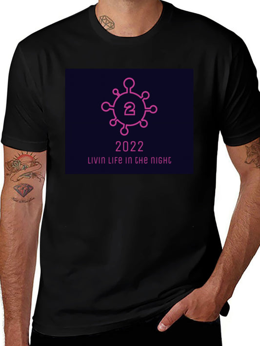2022 Livin Life Tee - Black Cotton Blend