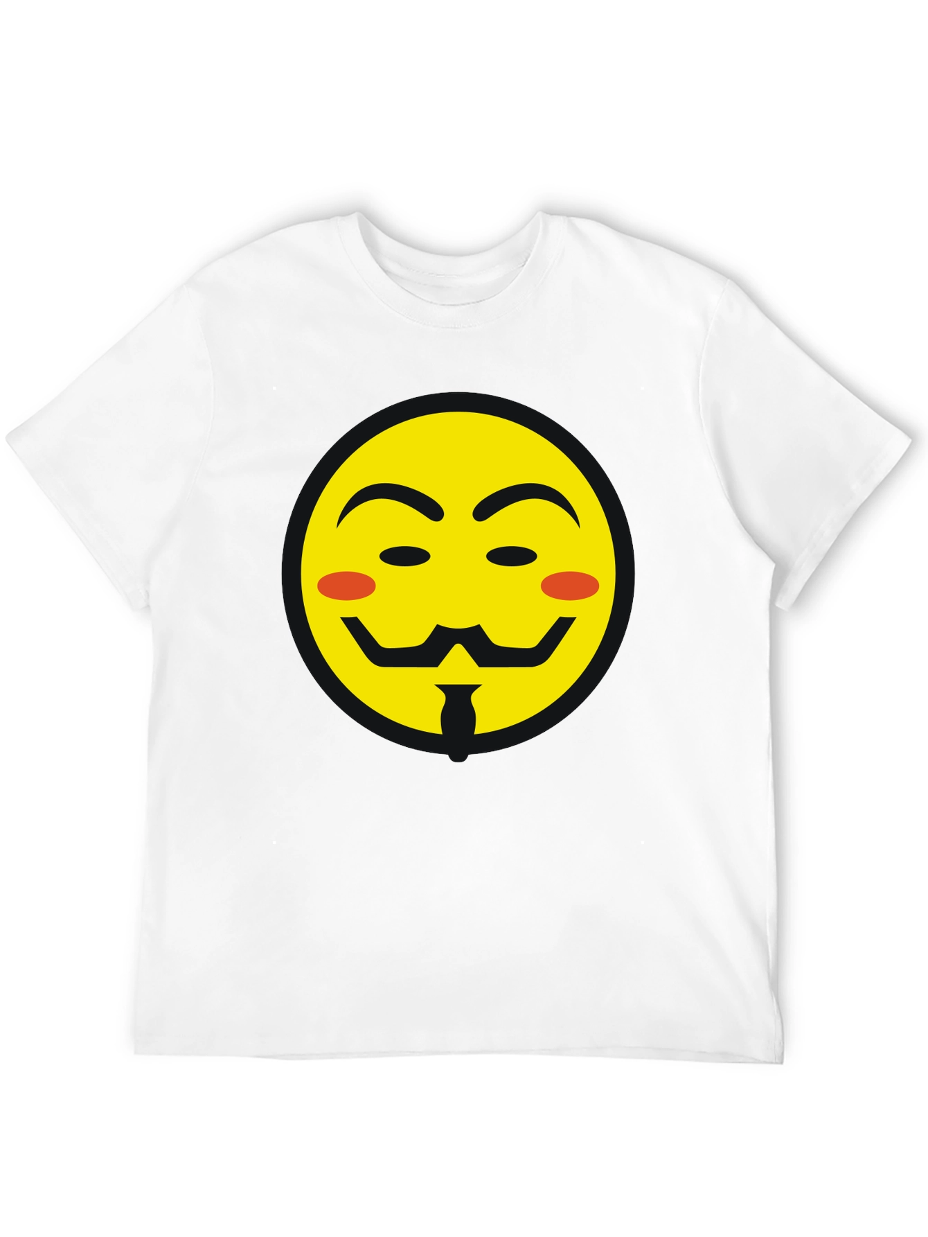 Anonymous Emoji Graphic Black T-Shirt