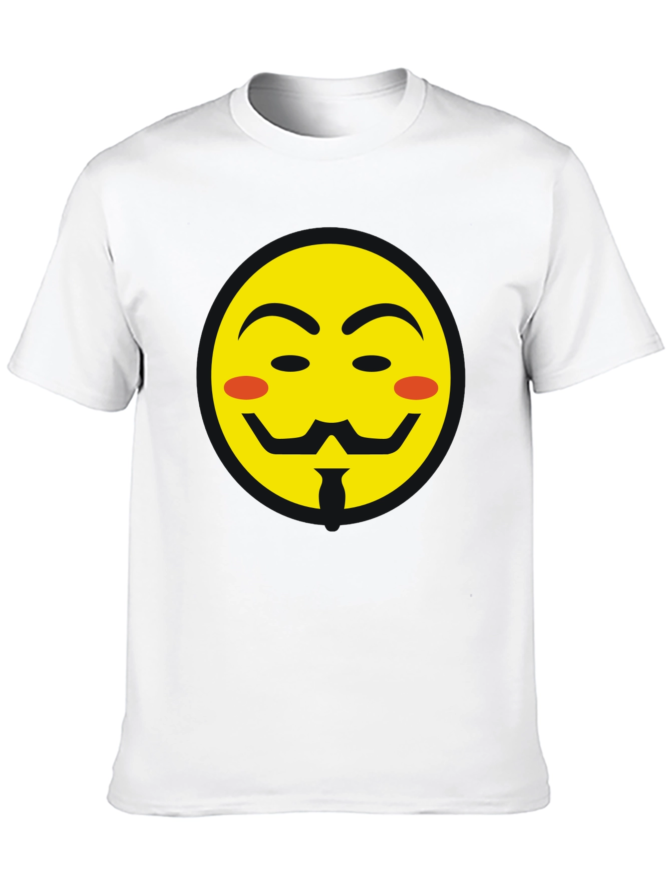 Anonymous Emoji Graphic Black T-Shirt