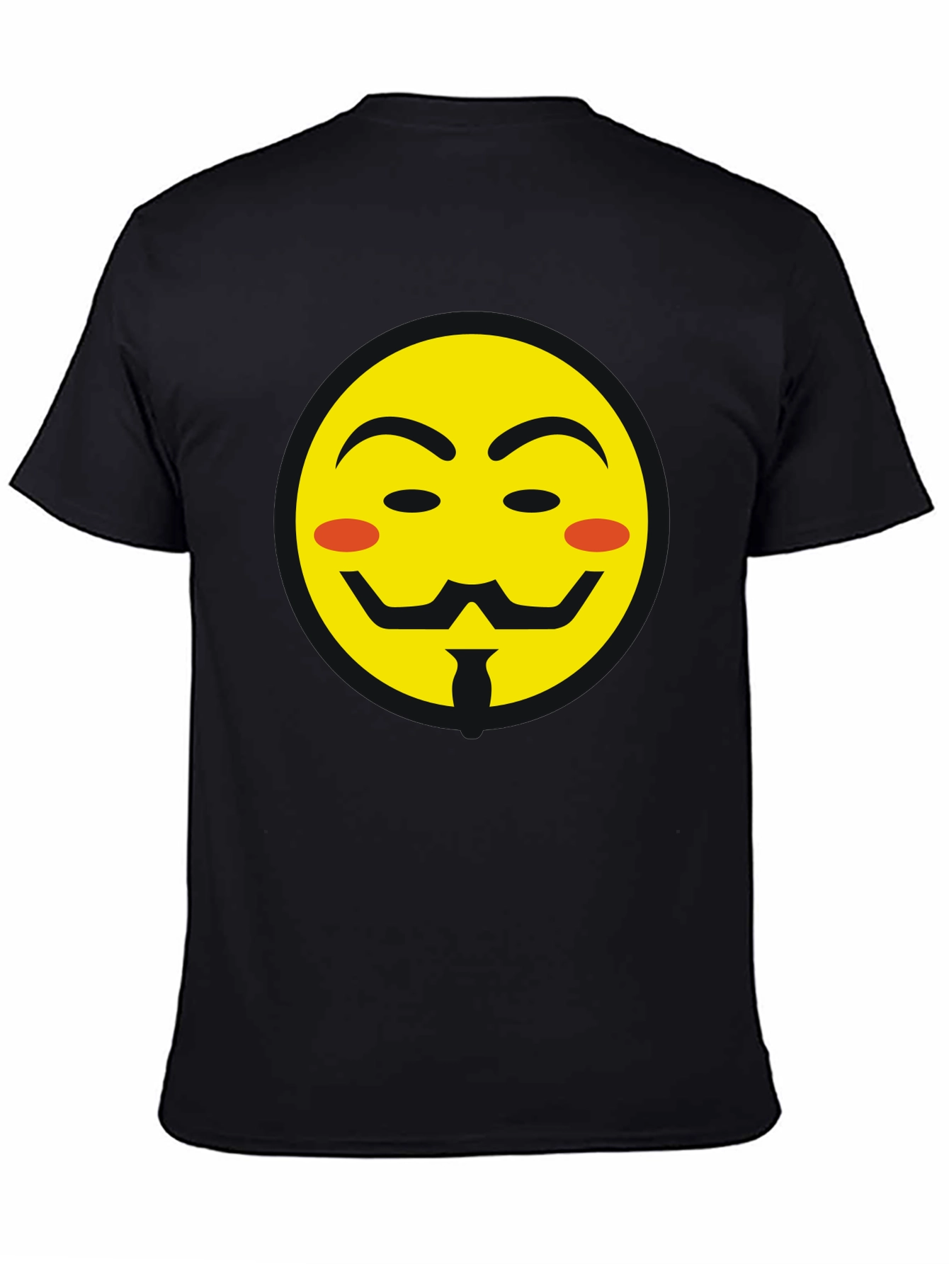 Anonymous Emoji Graphic Black T-Shirt