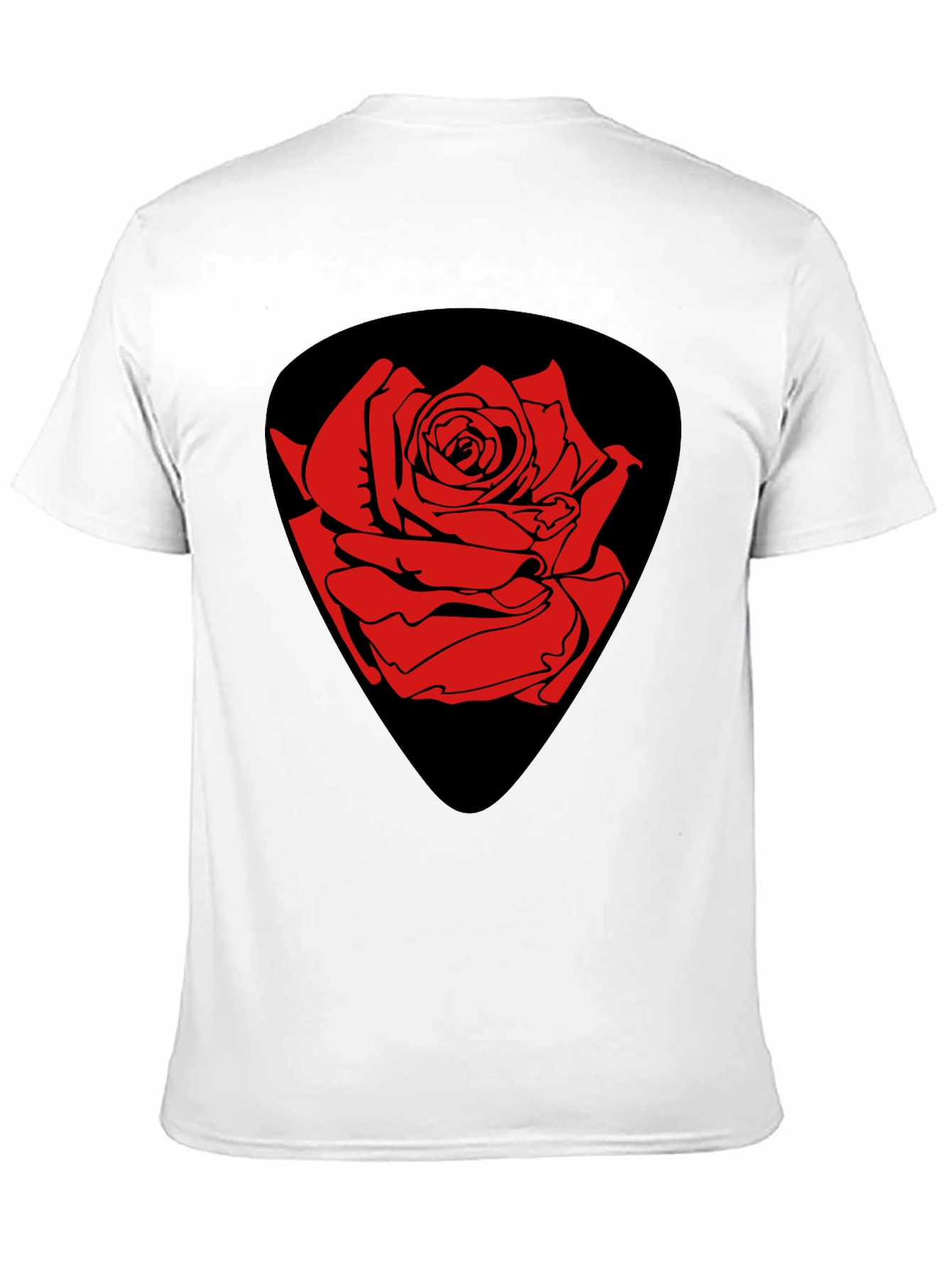 Rose Guitar Pick Graphic T-Shirt - Classic Black