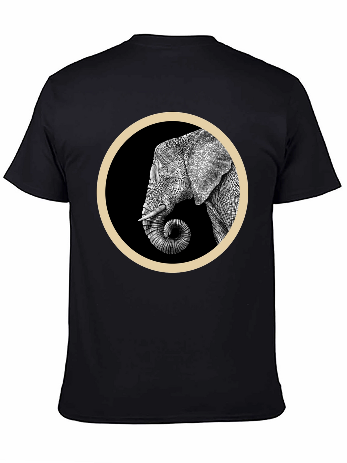 Elephant Graphic T-Shirt - Stylish Black Tee