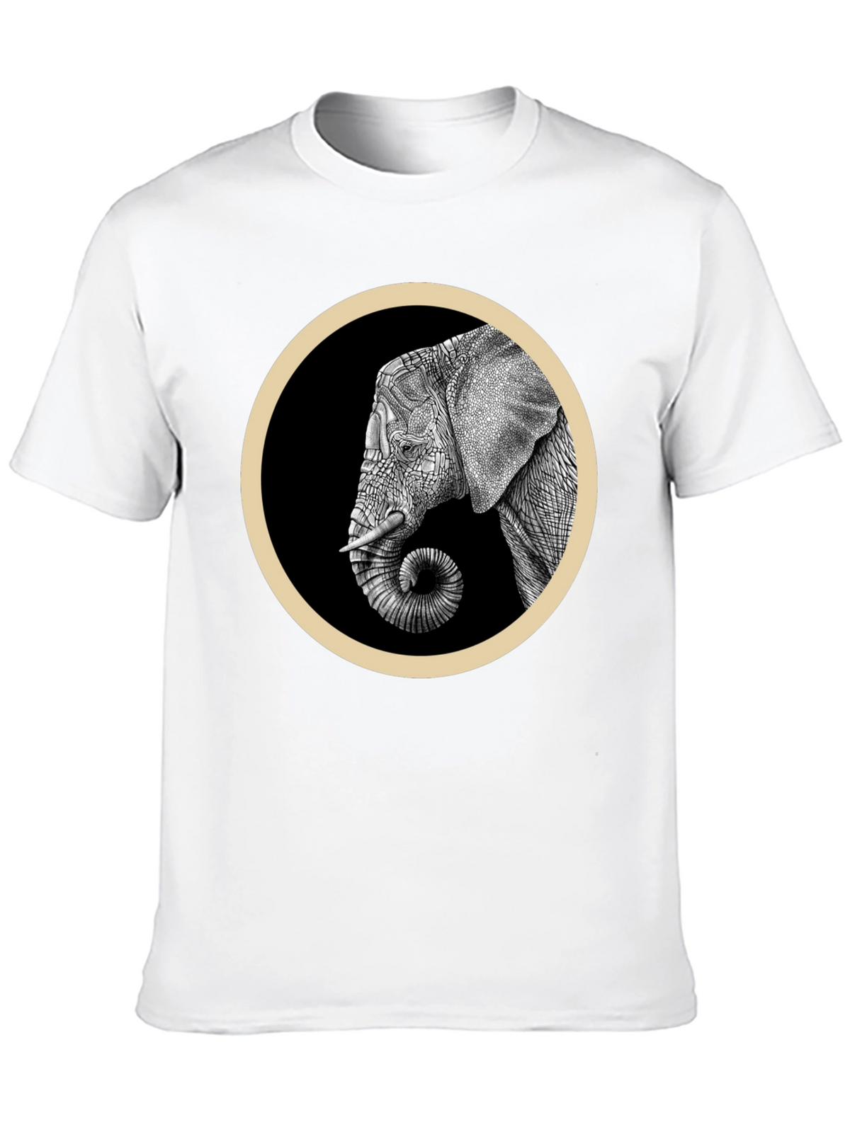 Elephant Graphic T-Shirt - Stylish Black Tee