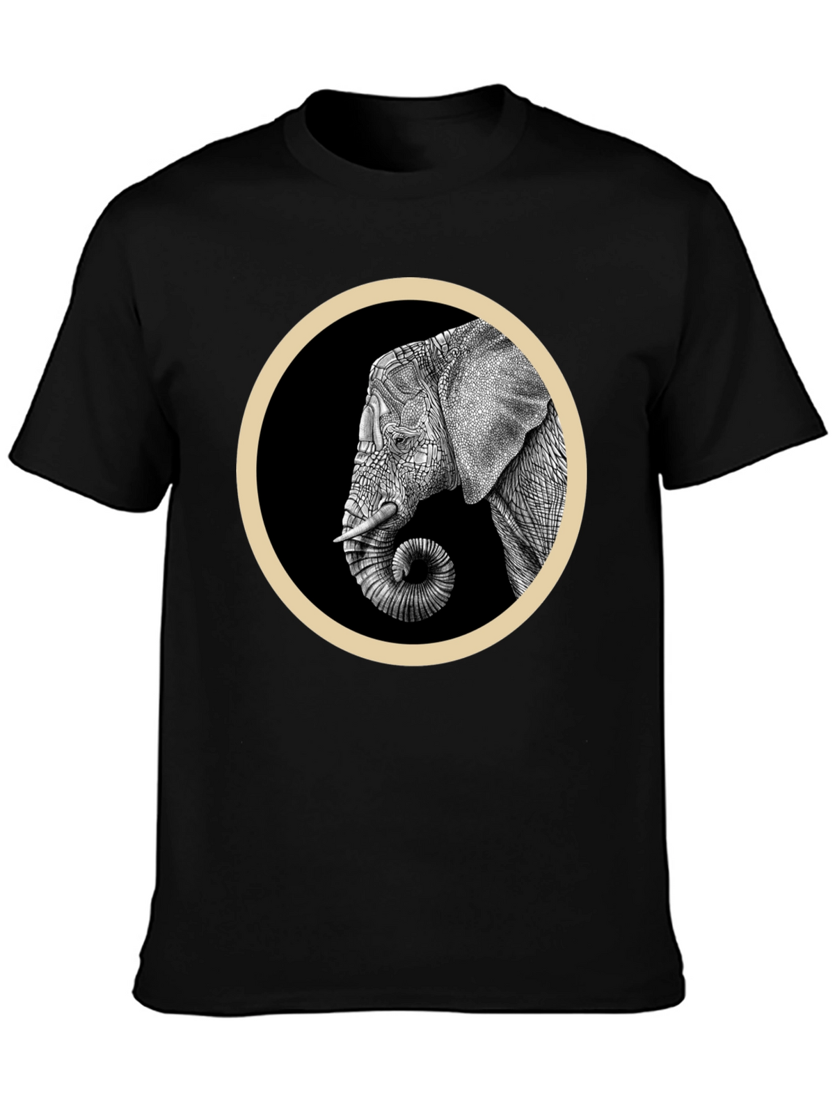 Elephant Graphic T-Shirt - Stylish Black Tee