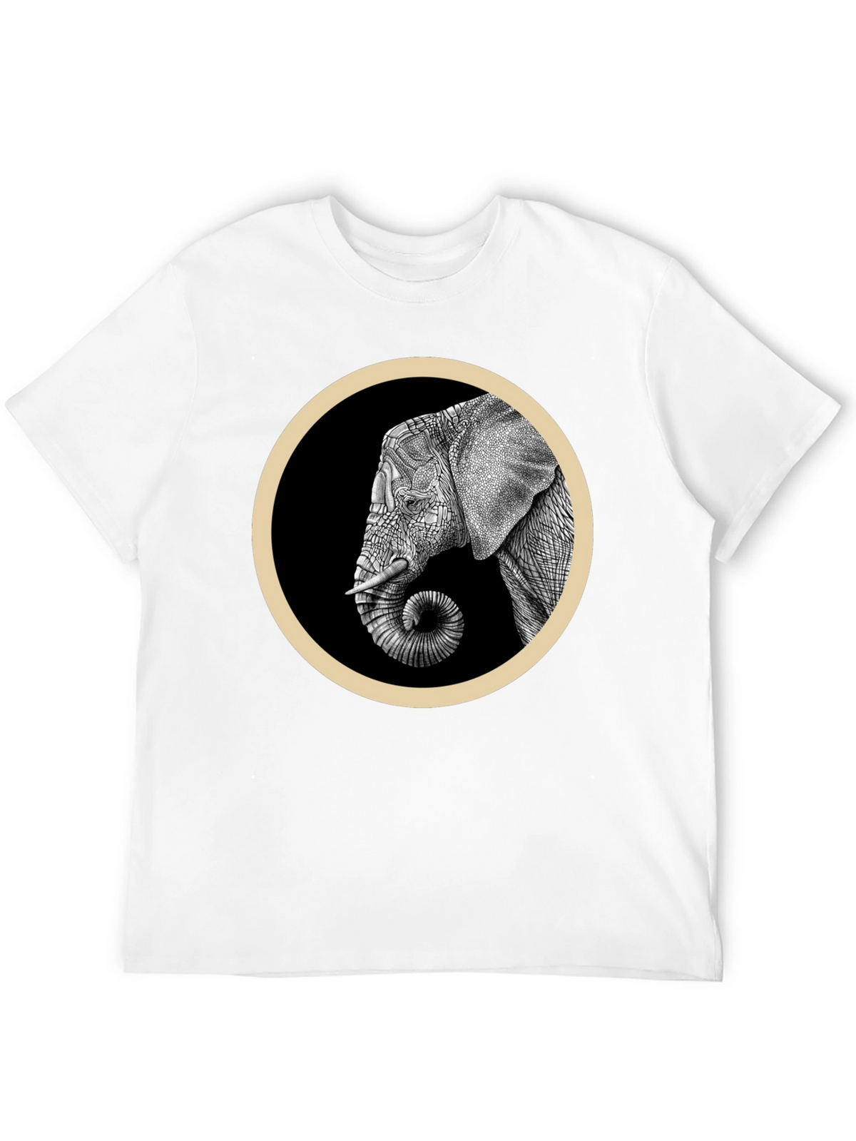 Elephant Graphic T-Shirt - Stylish Black Tee