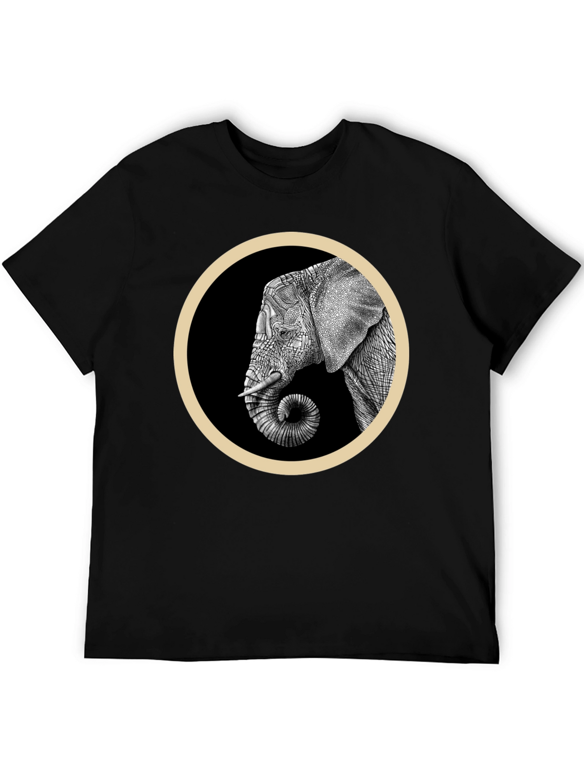 Elephant Graphic T-Shirt - Stylish Black Tee