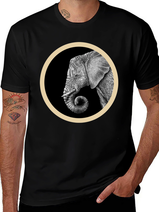 Elephant Graphic T-Shirt - Stylish Black Tee