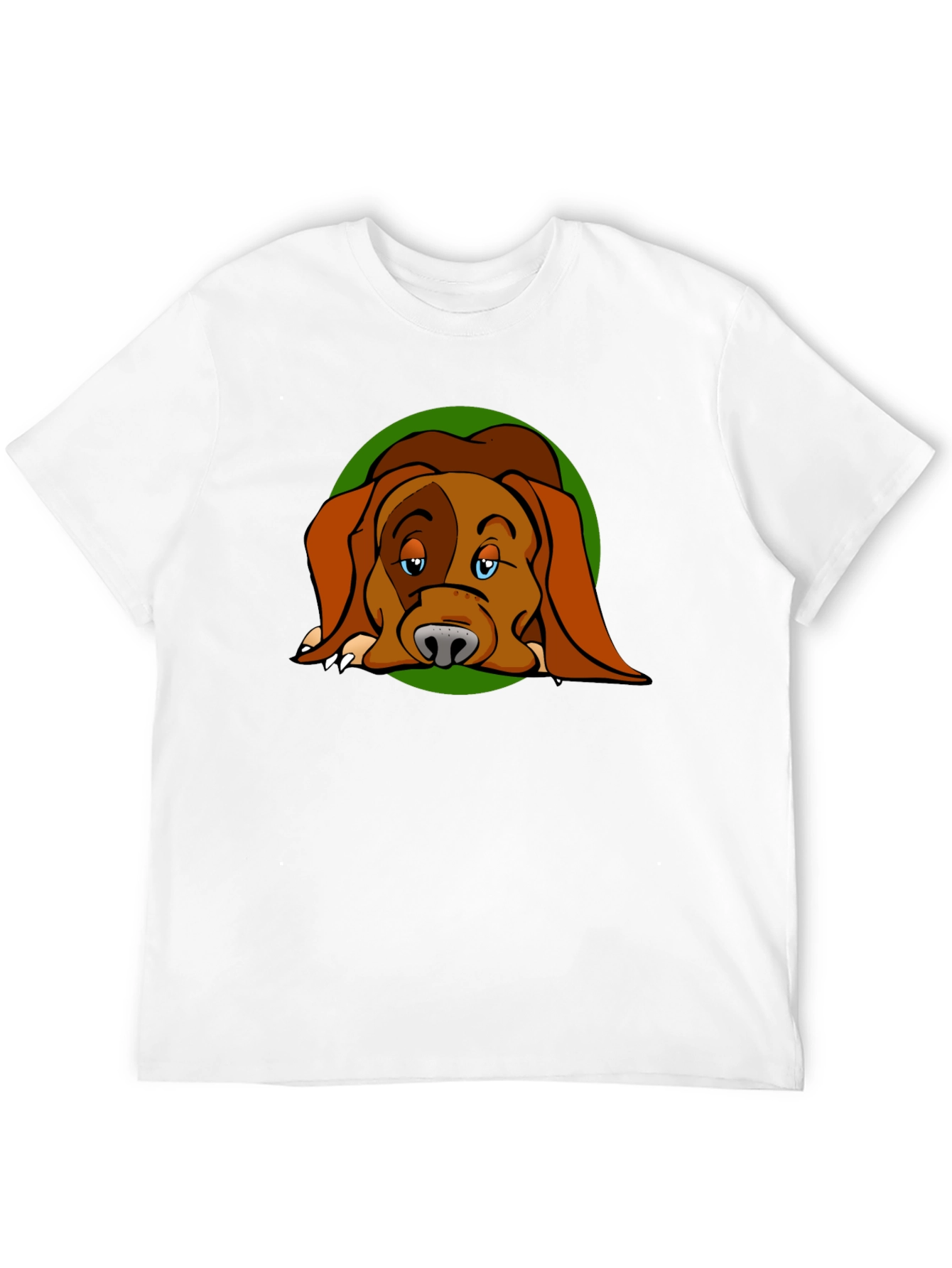 Dog Cartoon Graphic Black T-Shirt