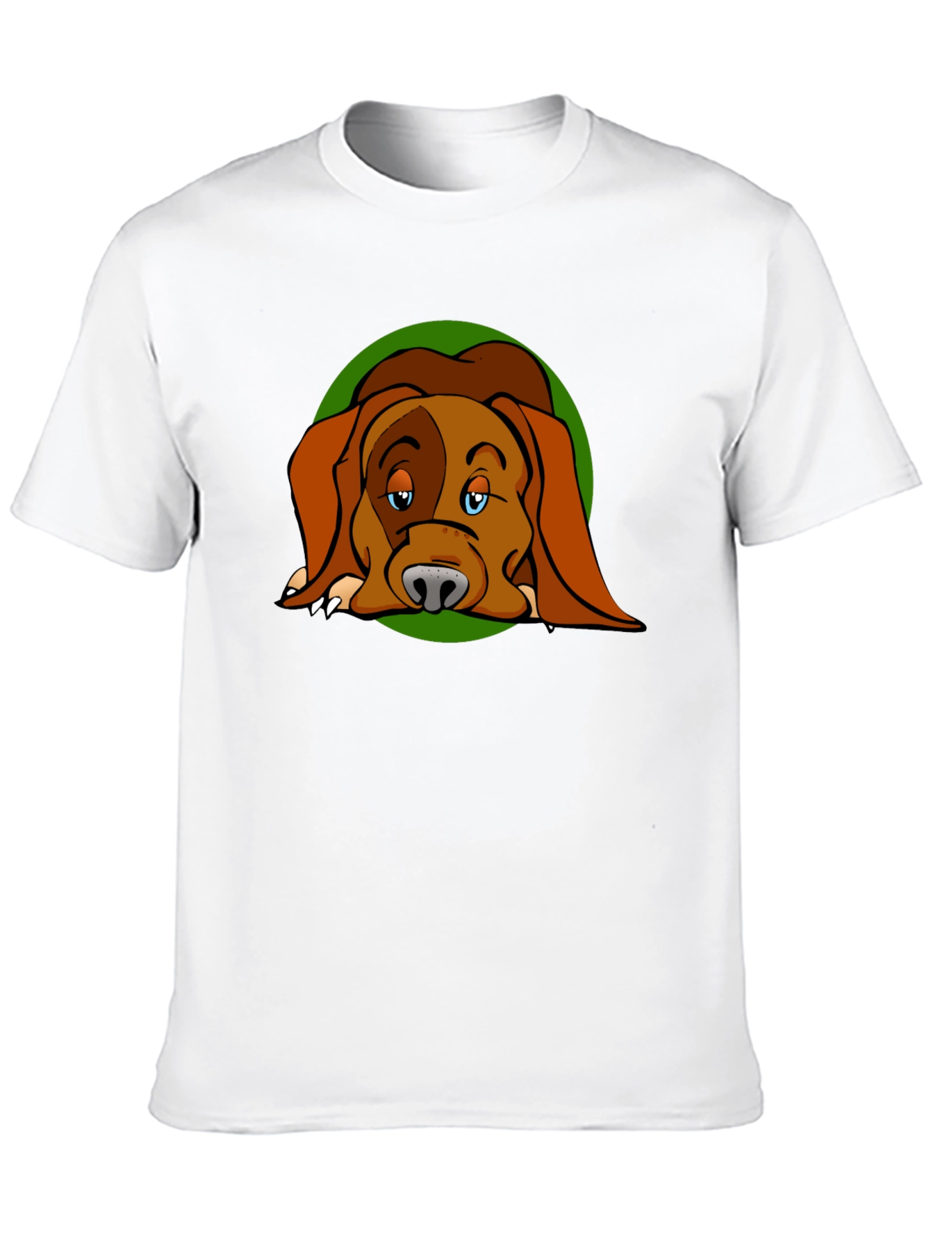 Dog Cartoon Graphic Black T-Shirt