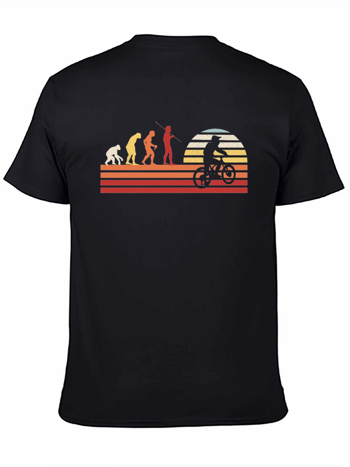 Evolution of Biking Graphic Tee - Black