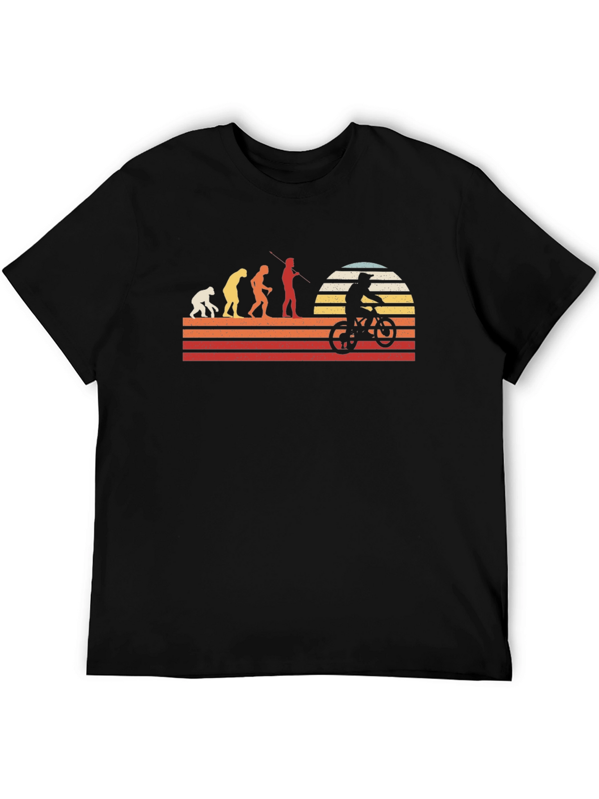Evolution of Biking Graphic Tee - Black