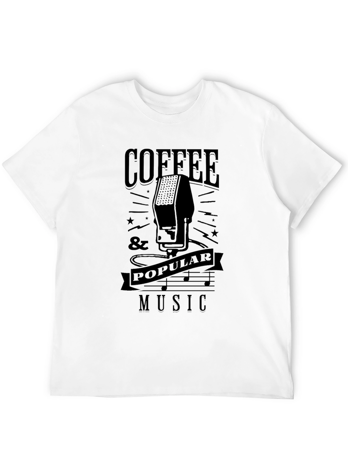 Coffee & Popular Music Graphic T-Shirt