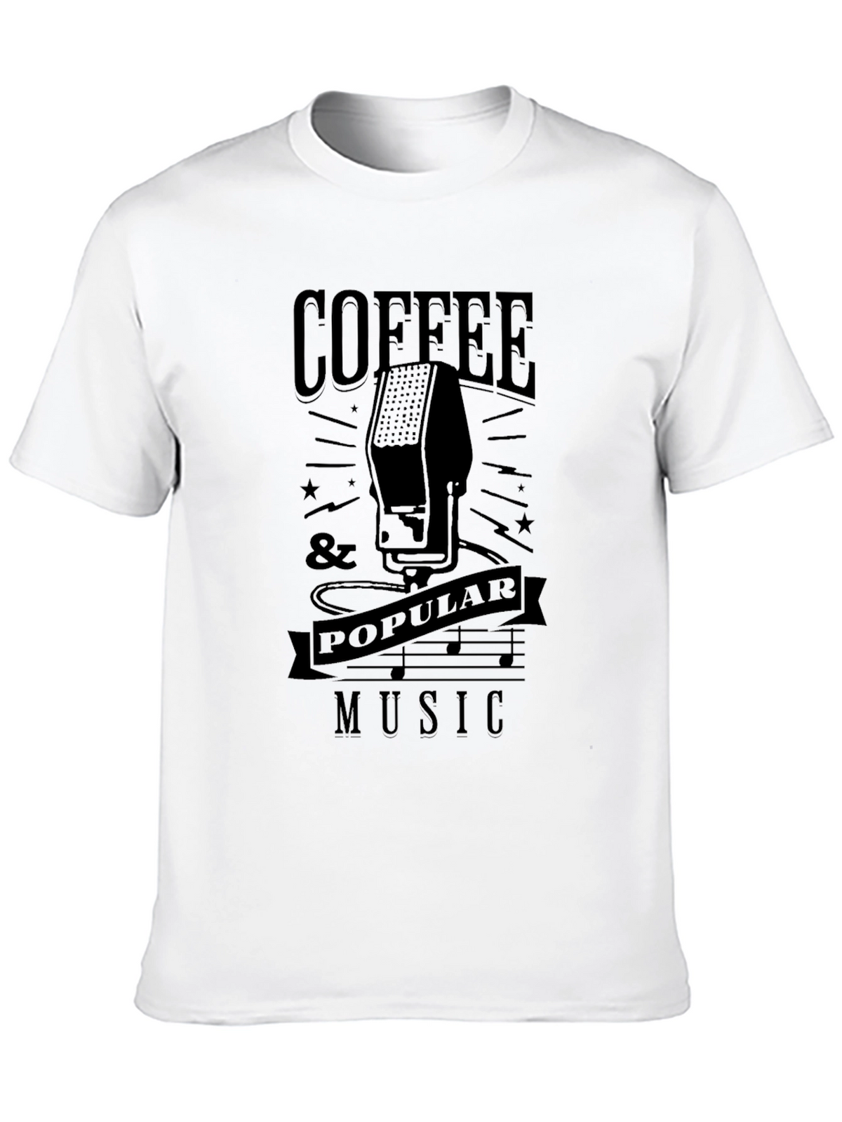 Coffee & Popular Music Graphic T-Shirt