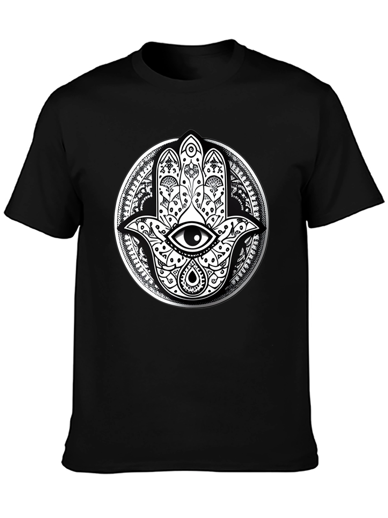 Hamsa Hand Graphic Tee - Eye Protection Print Shirt