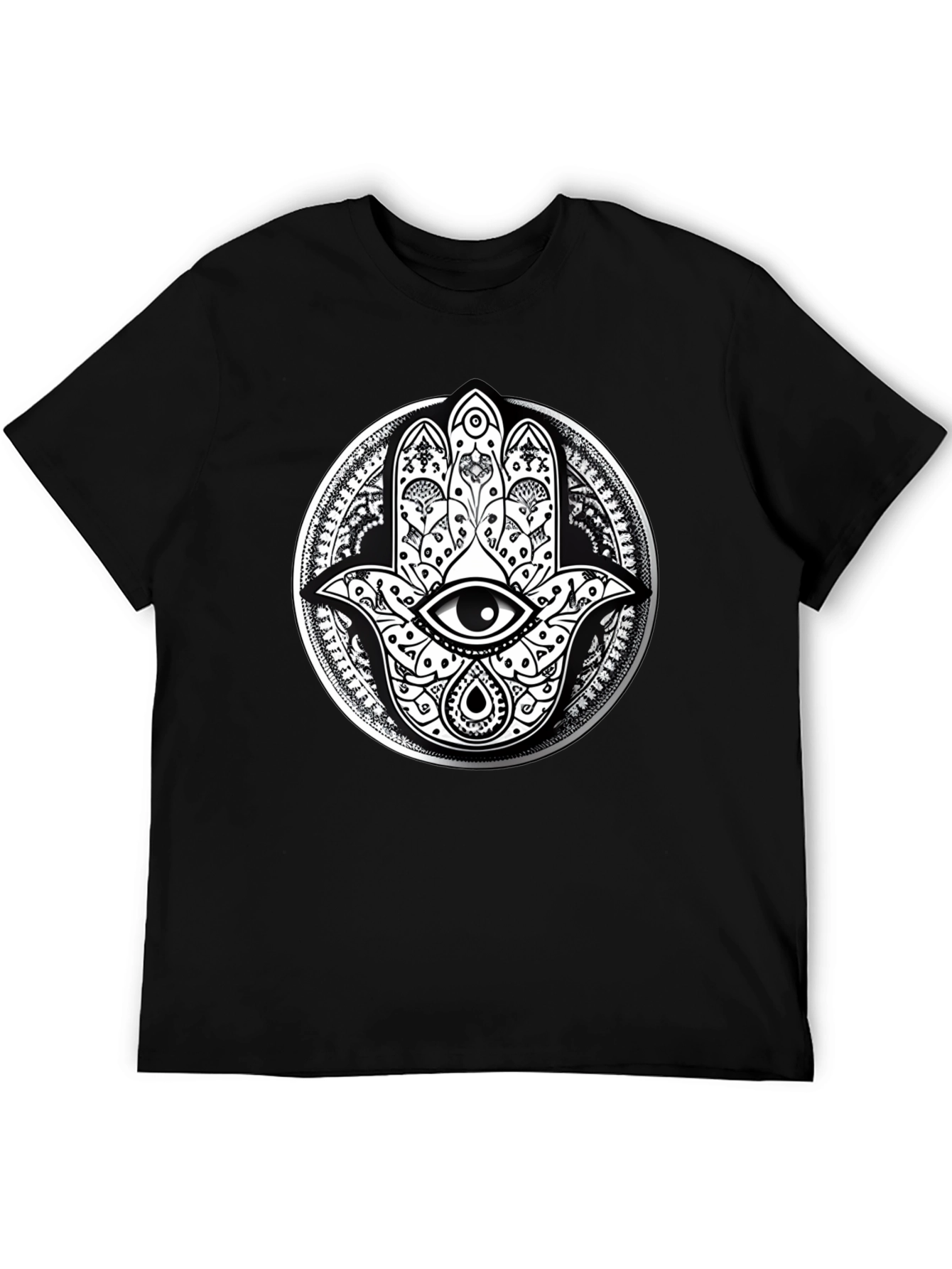 Hamsa Hand Graphic Tee - Eye Protection Print Shirt