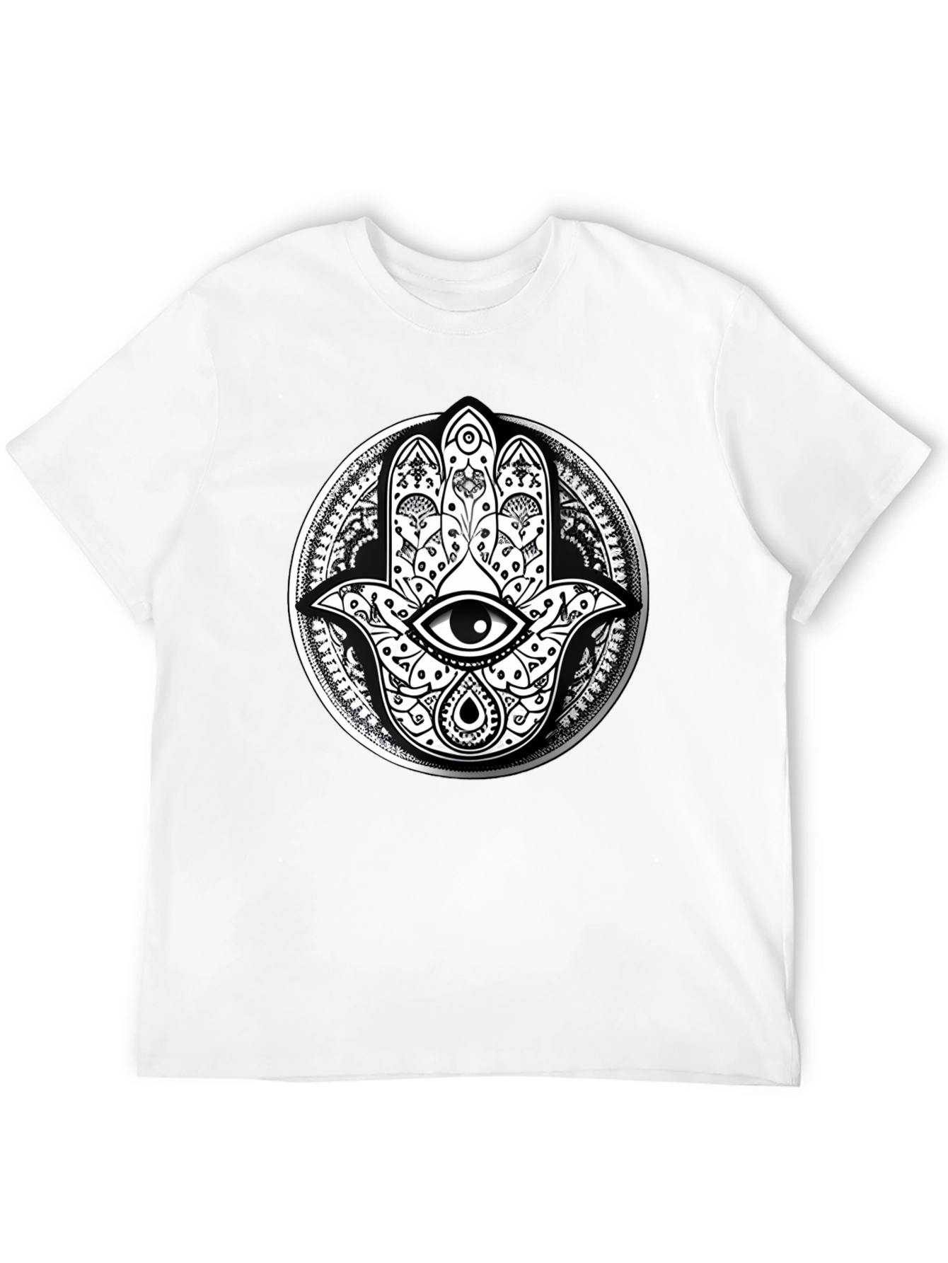 Hamsa Hand Graphic Tee - Eye Protection Print Shirt
