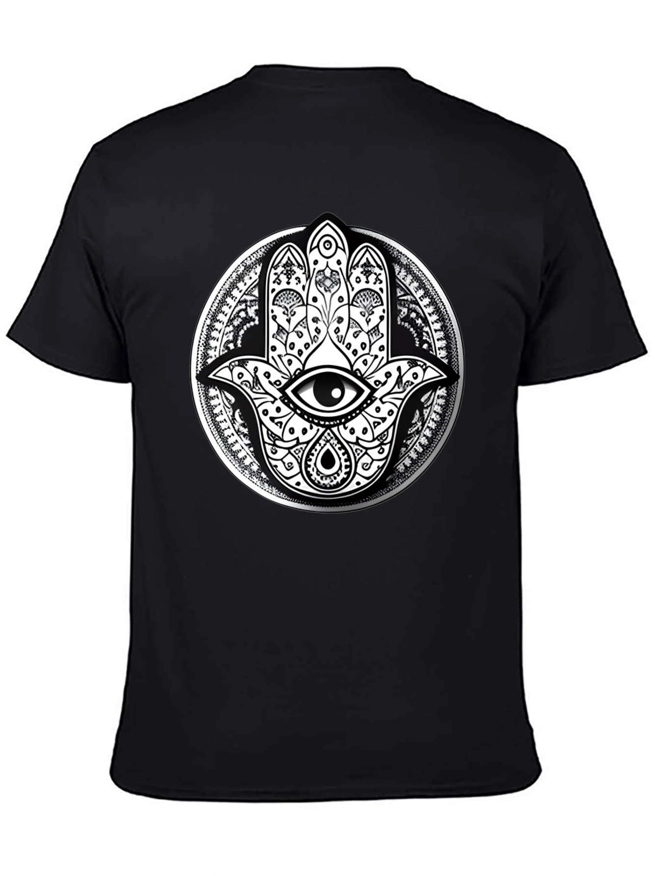 Hamsa Hand Graphic Tee - Eye Protection Print Shirt
