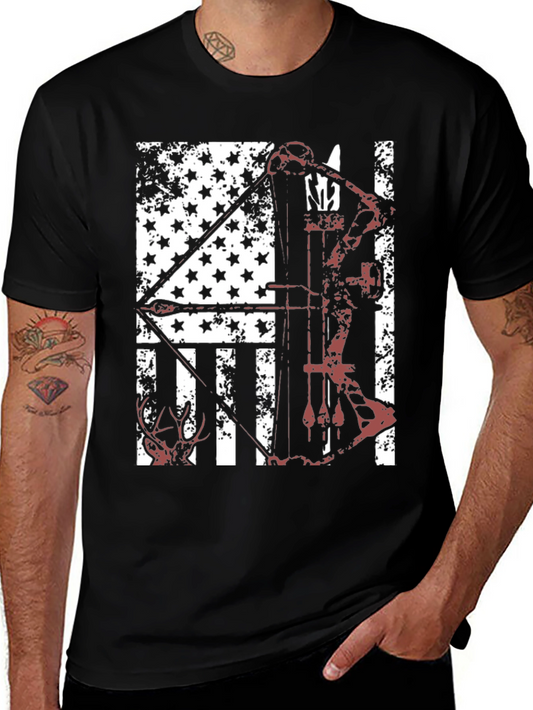 American Flag Bow Hunting T-Shirt