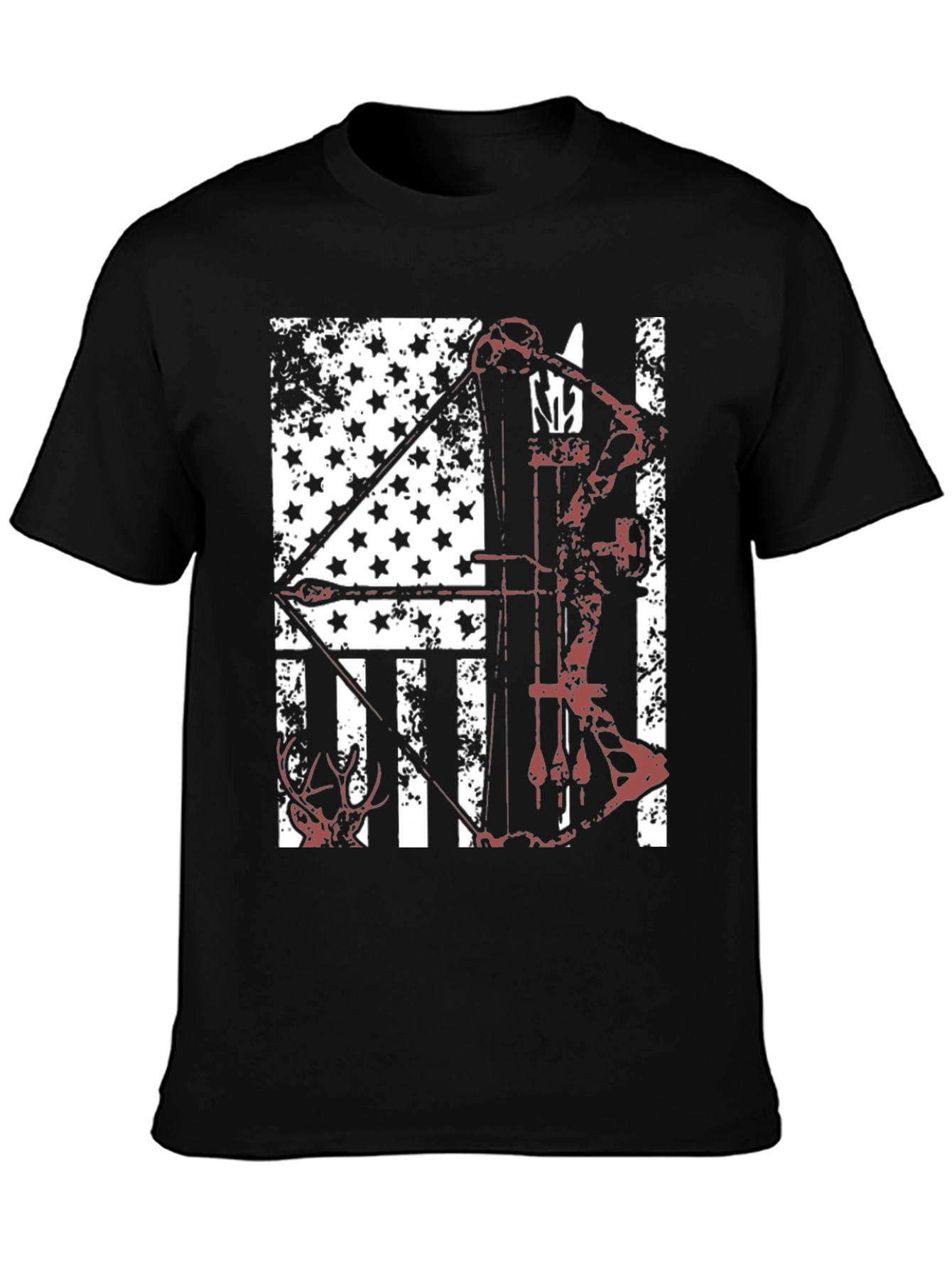 American Flag Bow Hunting T-Shirt