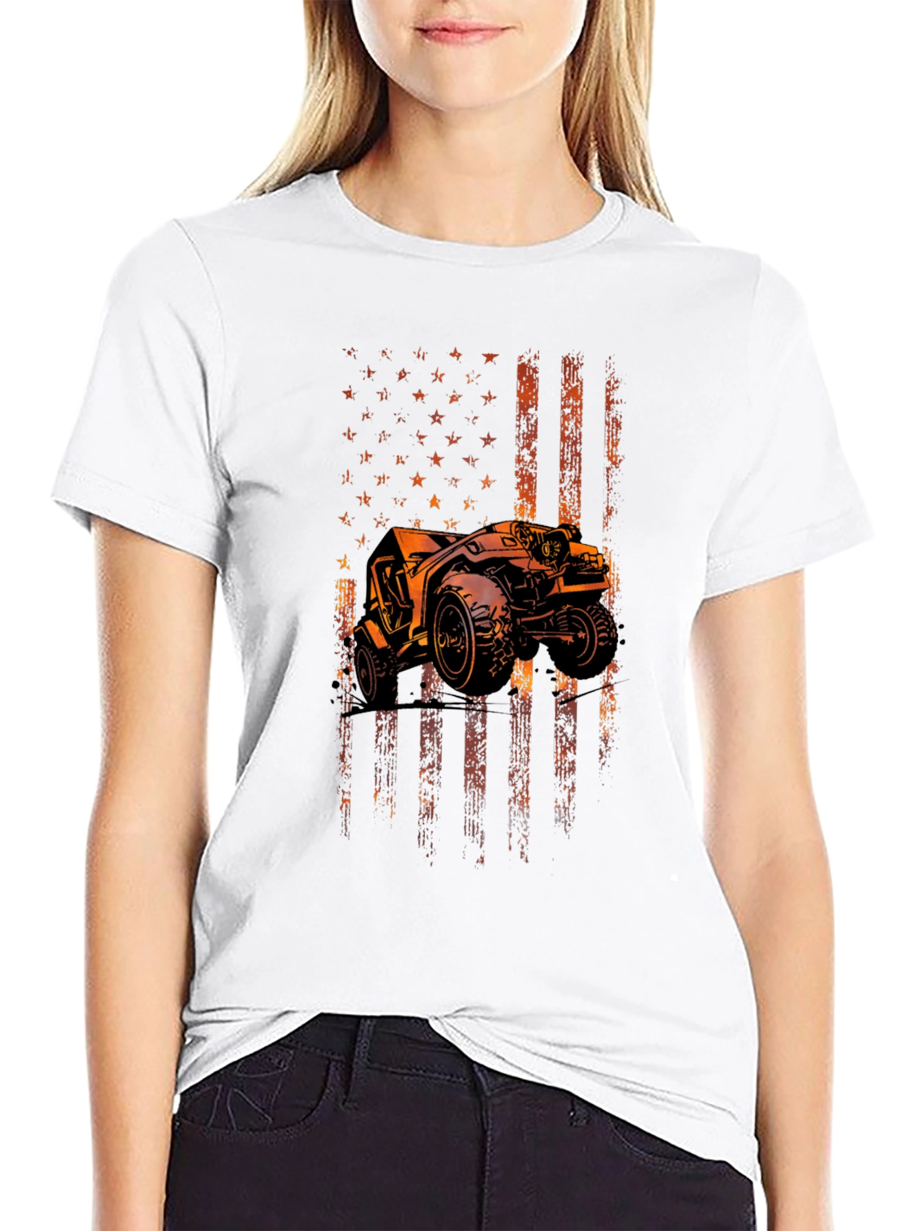 American Flag Off-Road Vehicle Graphic Tee